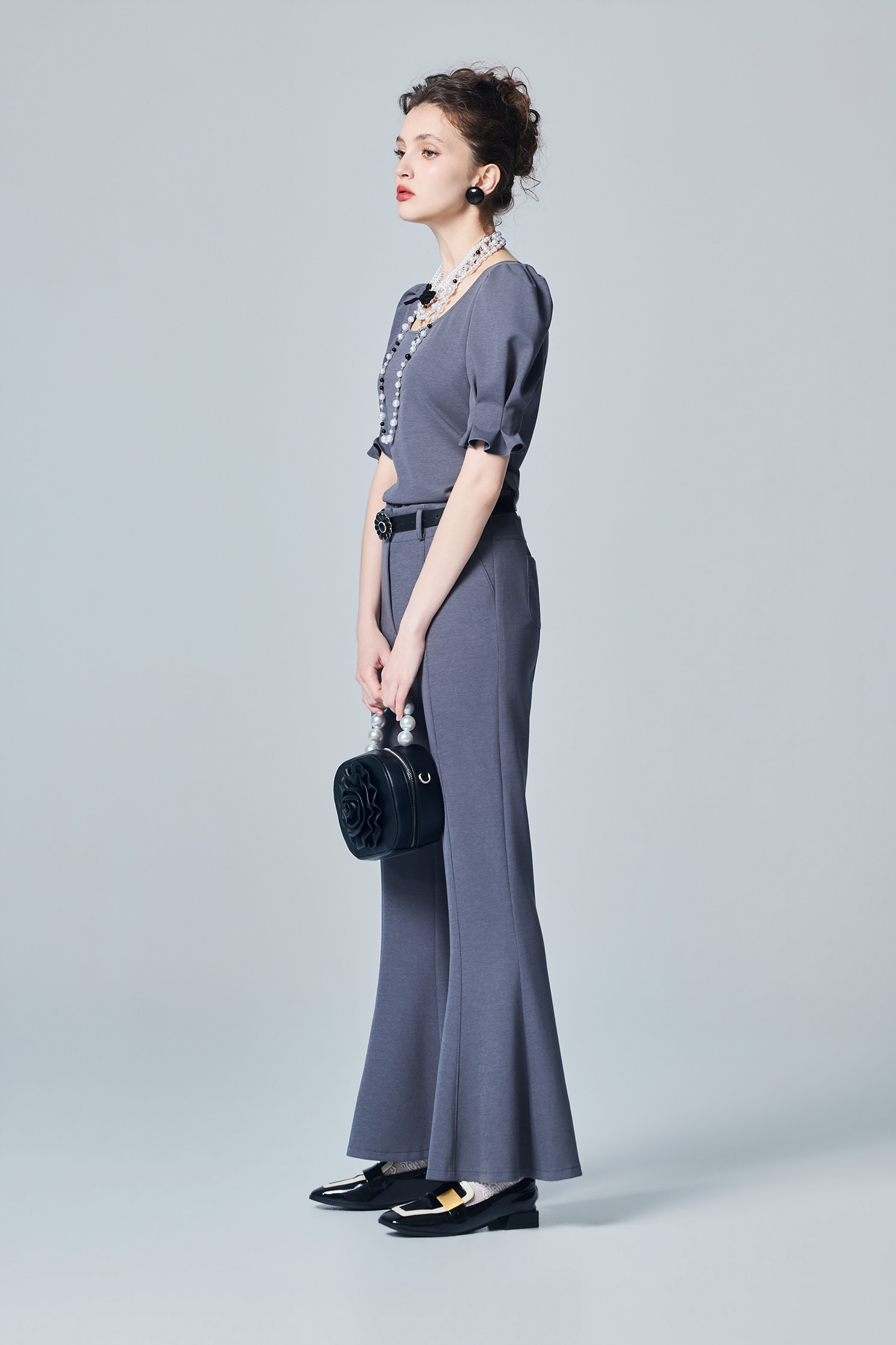 Minimalist Boot Leg PantsMinimalist Boot Leg Pants,Bell-bottoms,Season (AW) Look,pants