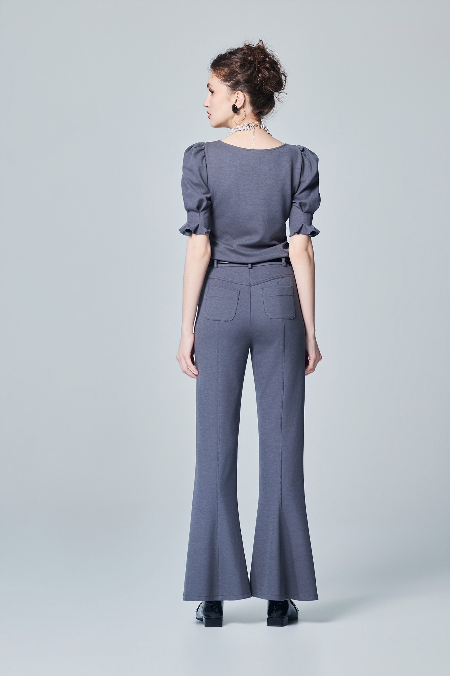 Minimalist Boot Leg PantsMinimalist Boot Leg Pants,Bell-bottoms,Season (AW) Look,pants
