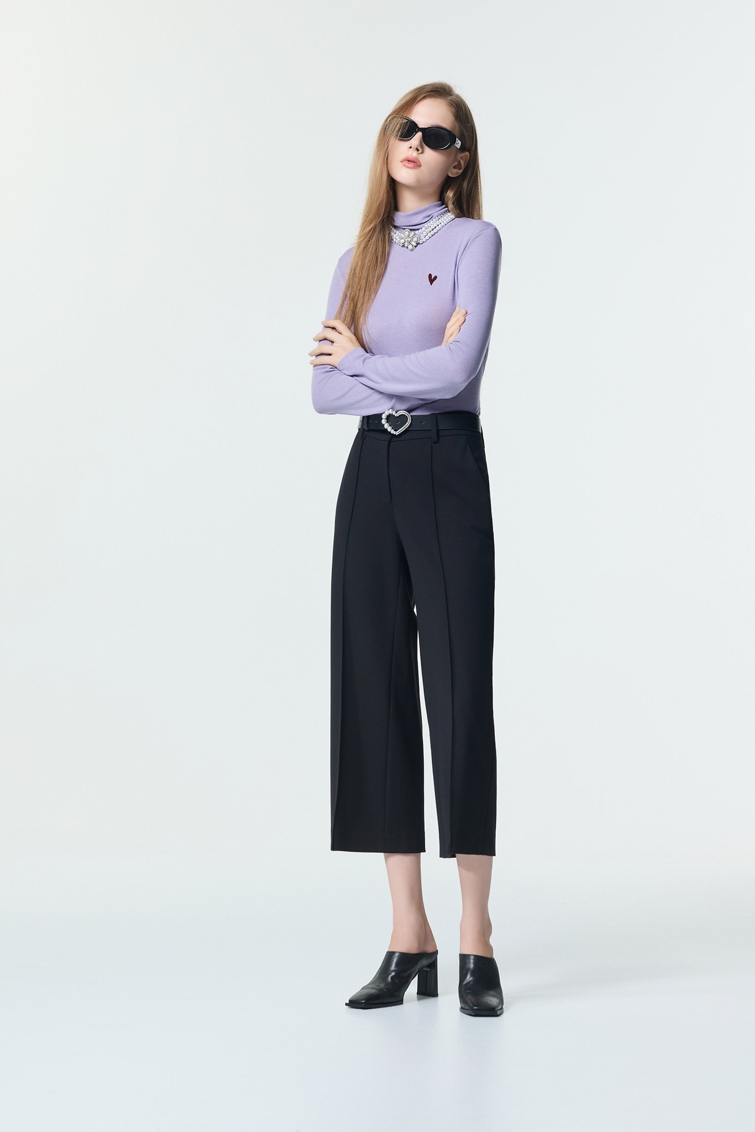 Minimalist Wide Leg PantsMinimalist Wide Leg Pants,Office Looks,Embroidered,Culottes,Season (AW) Look,Culottes