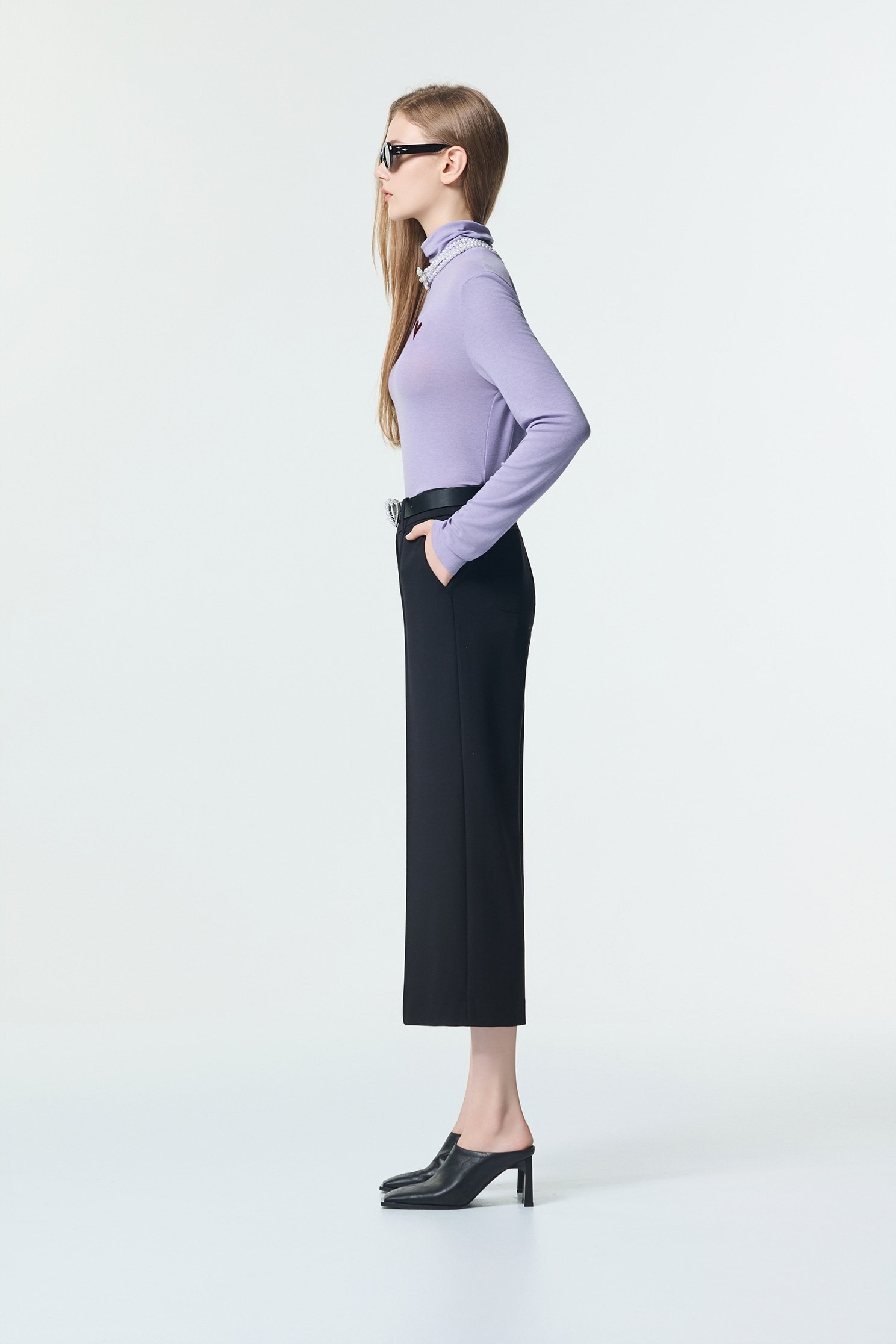 Minimalist Wide Leg PantsMinimalist Wide Leg Pants,Office Looks,Embroidered,Culottes,Season (AW) Look,Culottes