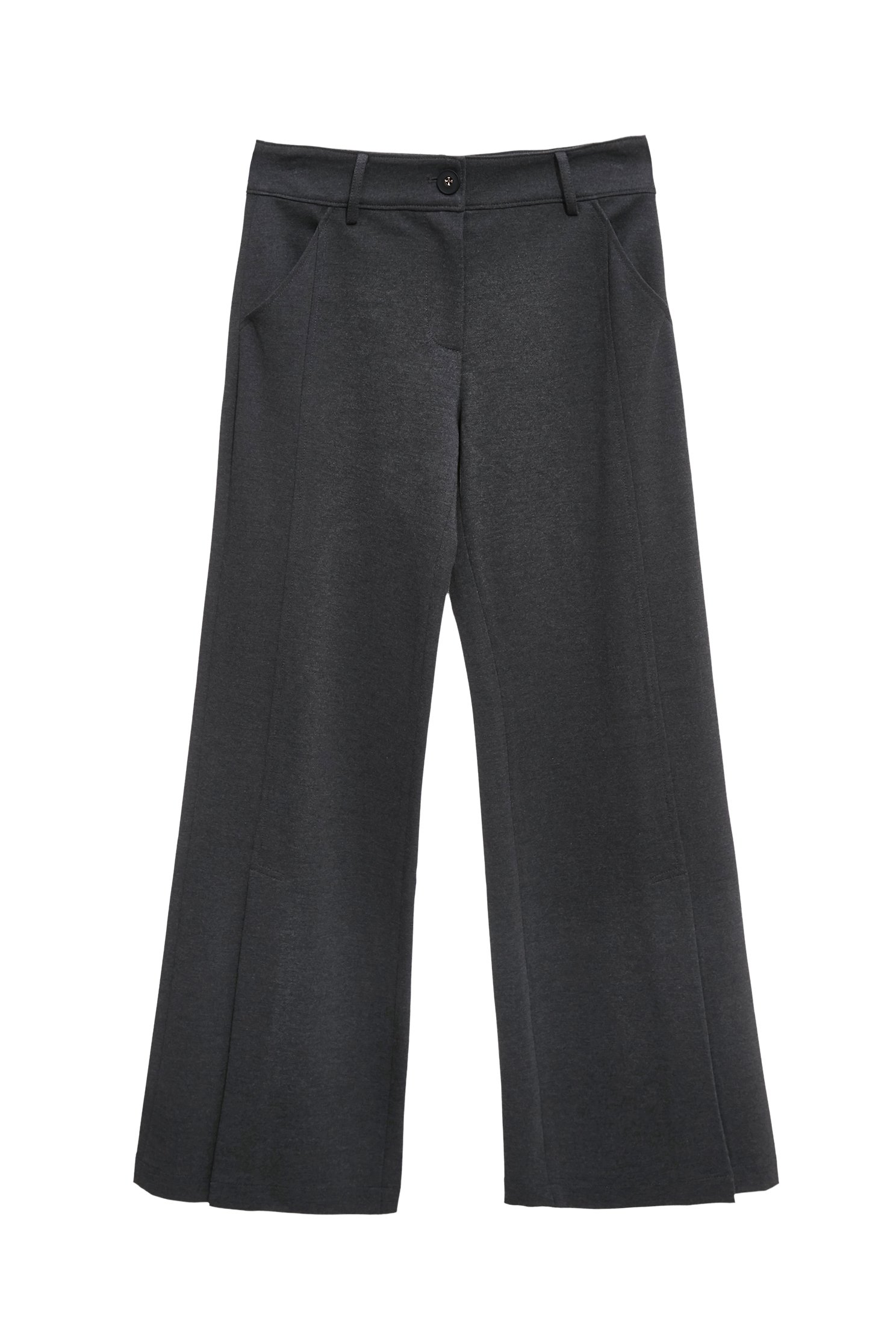 Minimalist Front Slit PantsMinimalist Front Slit Pants,Embroidered,Culottes,Season (AW) Look,pants,Black pants