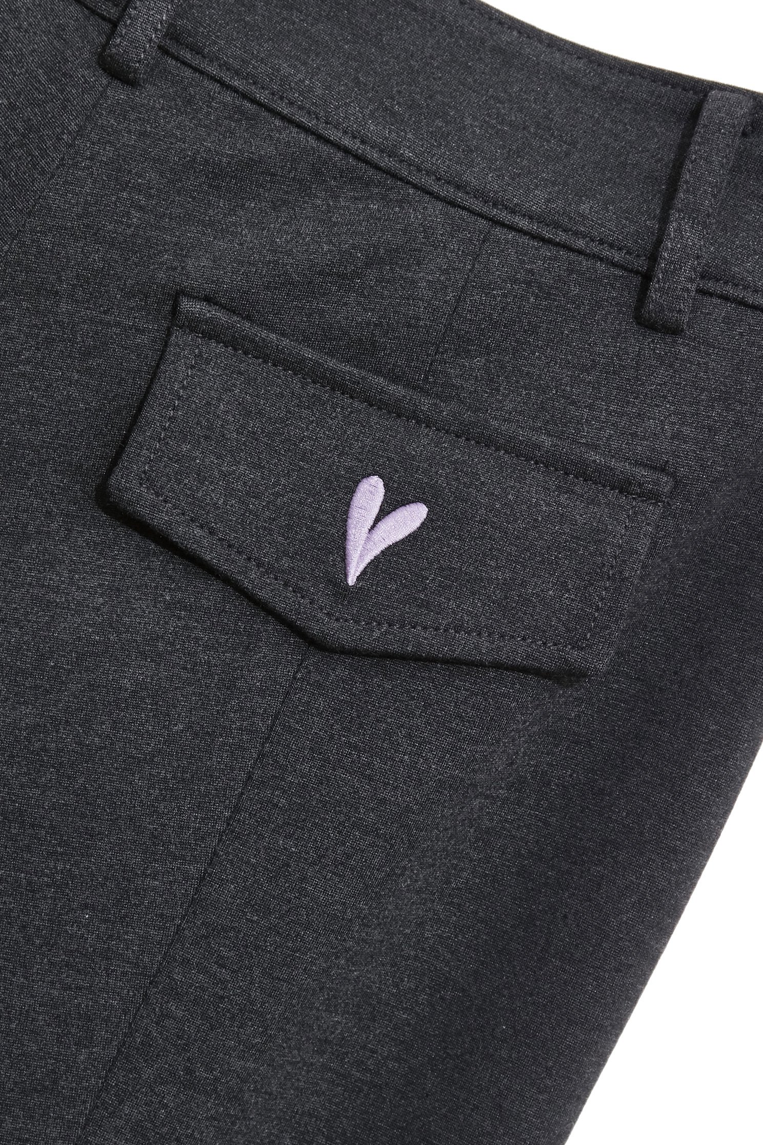 Minimalist Front Slit PantsMinimalist Front Slit Pants,Embroidered,Culottes,Season (AW) Look,pants,Black pants