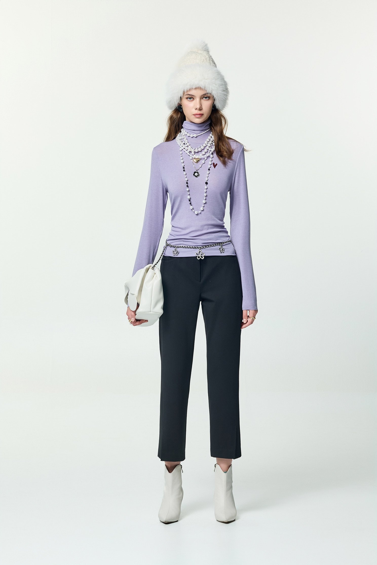Minimalist Striaght Cut PantsMinimalist Striaght Cut Pants,Embroidered,Bell-bottoms,Season (AW) Look,pants,Black pants