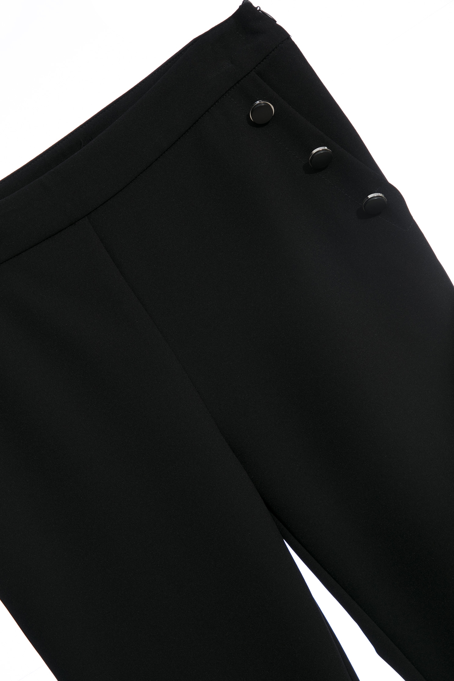 Boot Leg Pants With Button Applique DetailBoot Leg Pants With Button Applique Detail,Bell-bottoms,Bell-bottoms