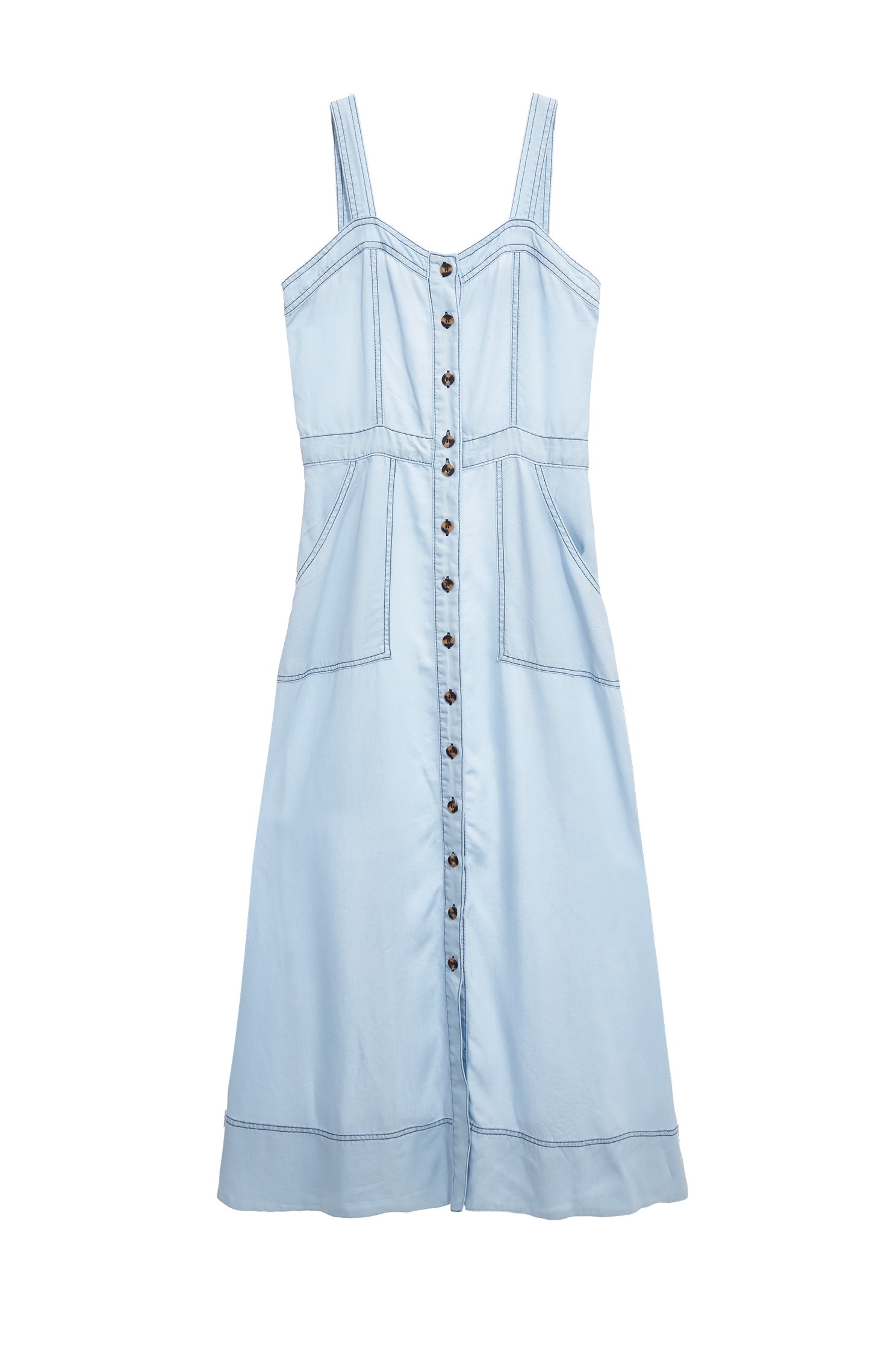 Minimalist Maxi Denim DressMinimalist Maxi Denim Dress,Dresses,Season (SS) Look,Denim