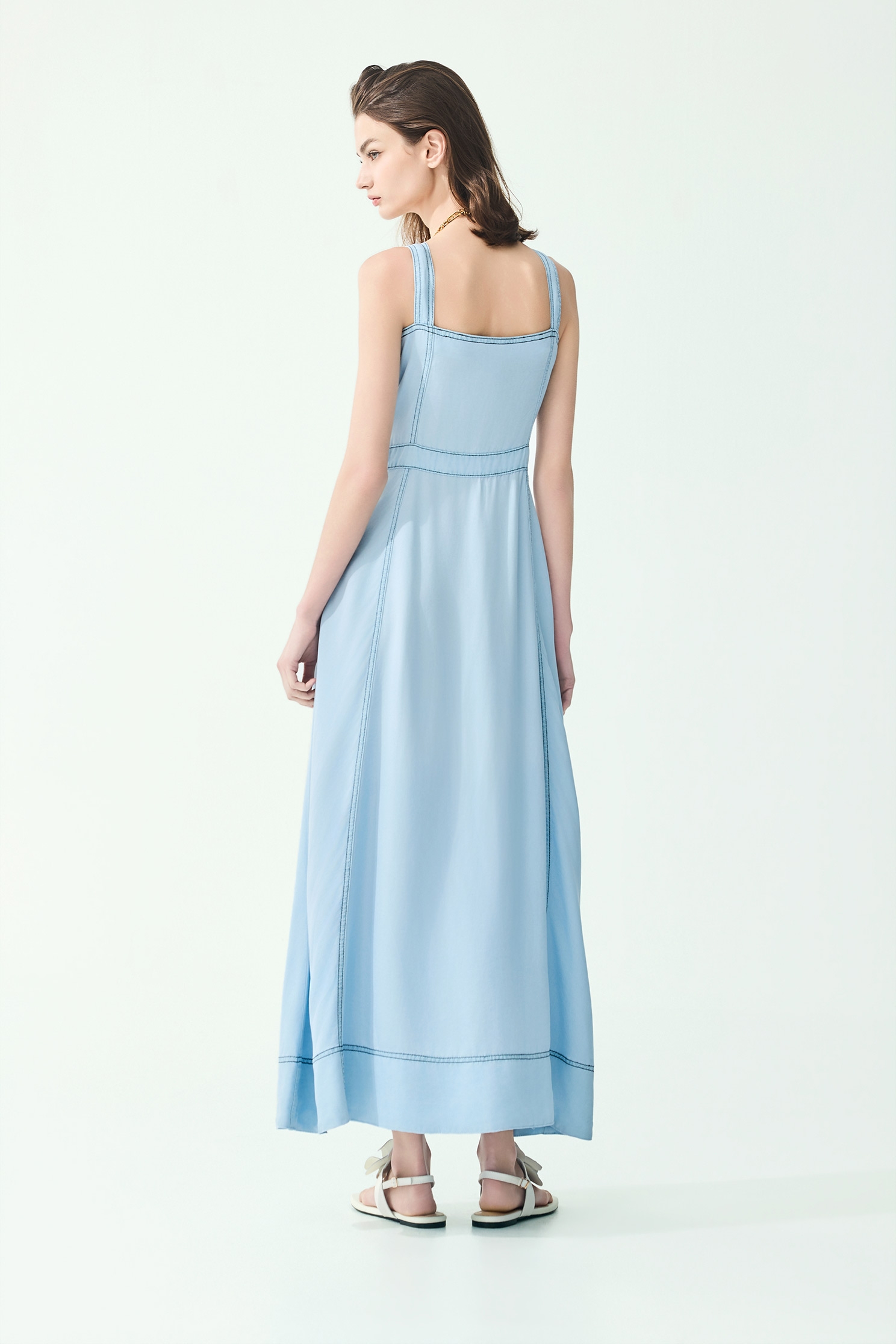 Minimalist Maxi Denim DressMinimalist Maxi Denim Dress,Dresses,Season (SS) Look,Denim