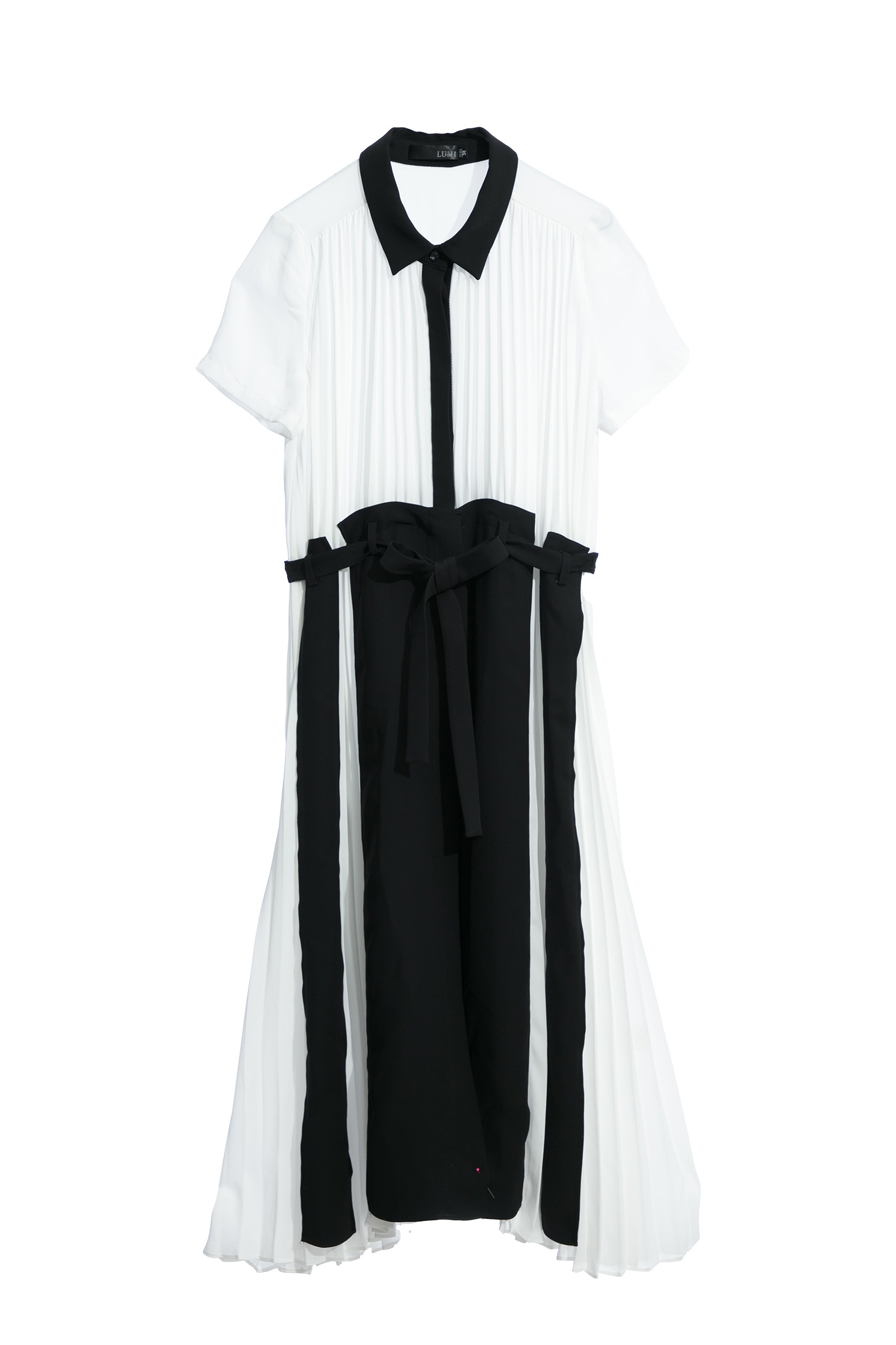 Pleated Colour Block Chiffon DressPleated Colour Block Chiffon Dress,Dresses,Season (SS) Look