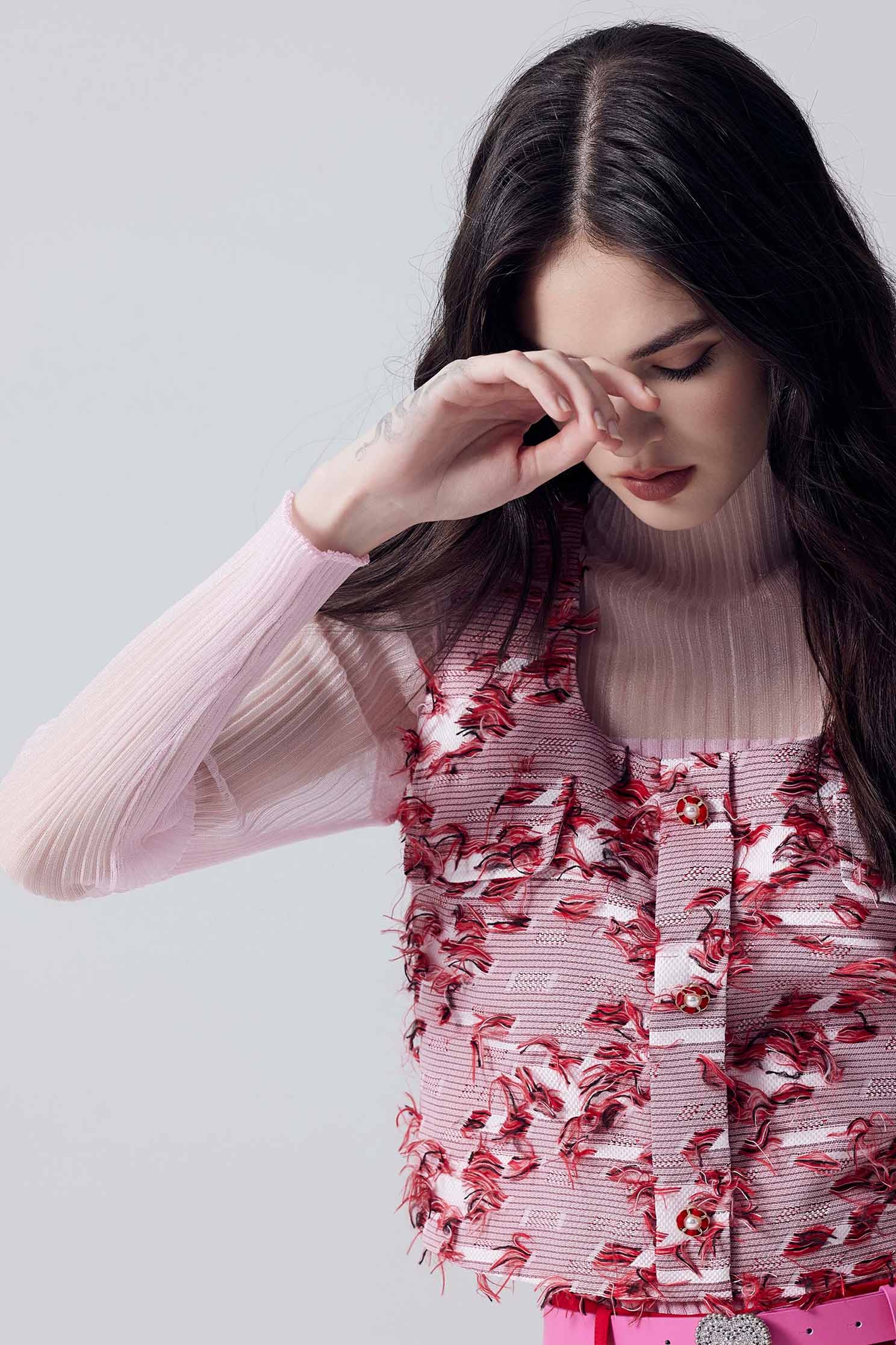 Fringe Crop VestFringe Crop Vest,sleeveless tops,Season (AW) Look,sleeveless tops