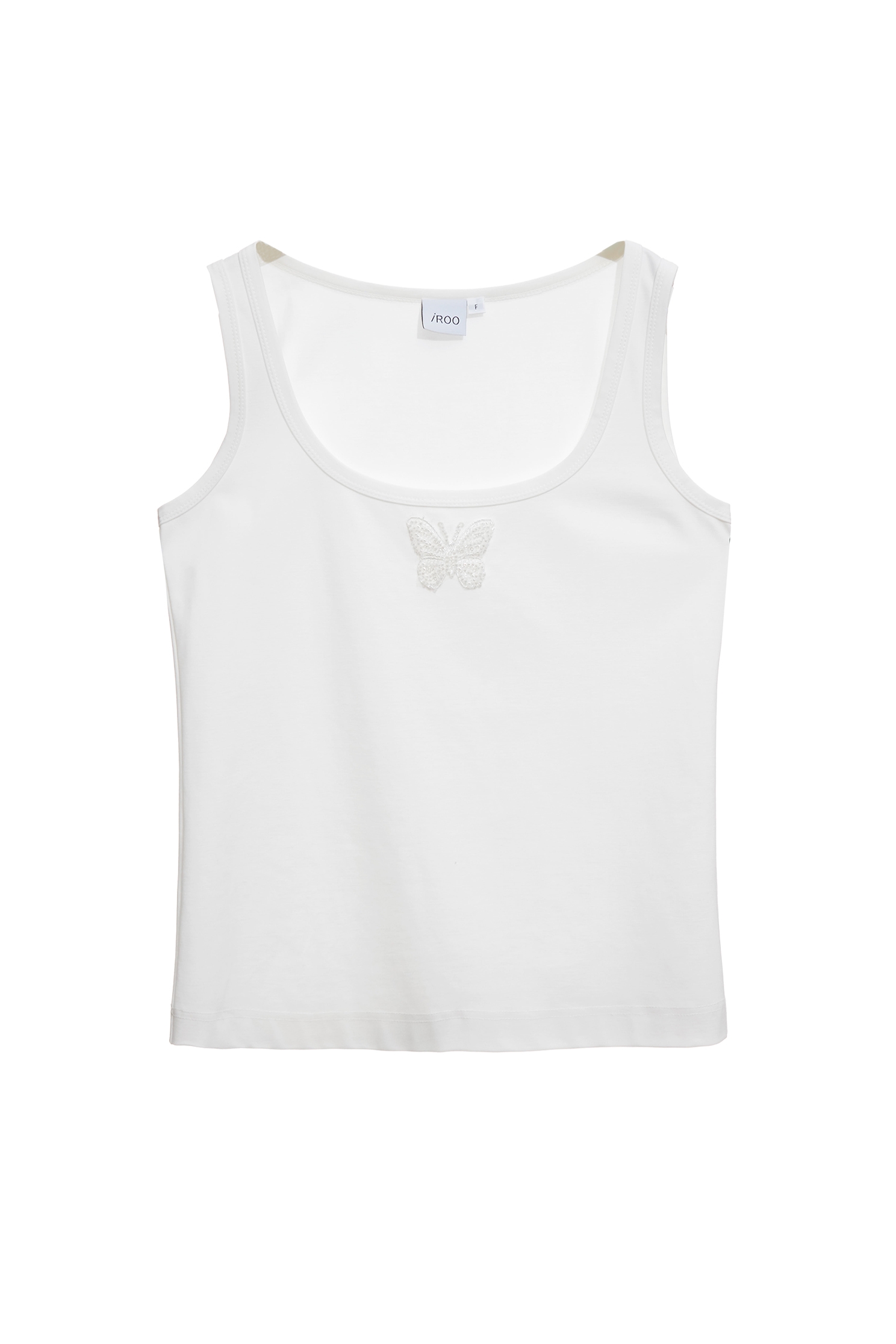 Beaded Butterfly Detail Tank TopBeaded Butterfly Detail Tank Top,sleeveless tops,White tops,Season (AW) Look,sleeveless tops