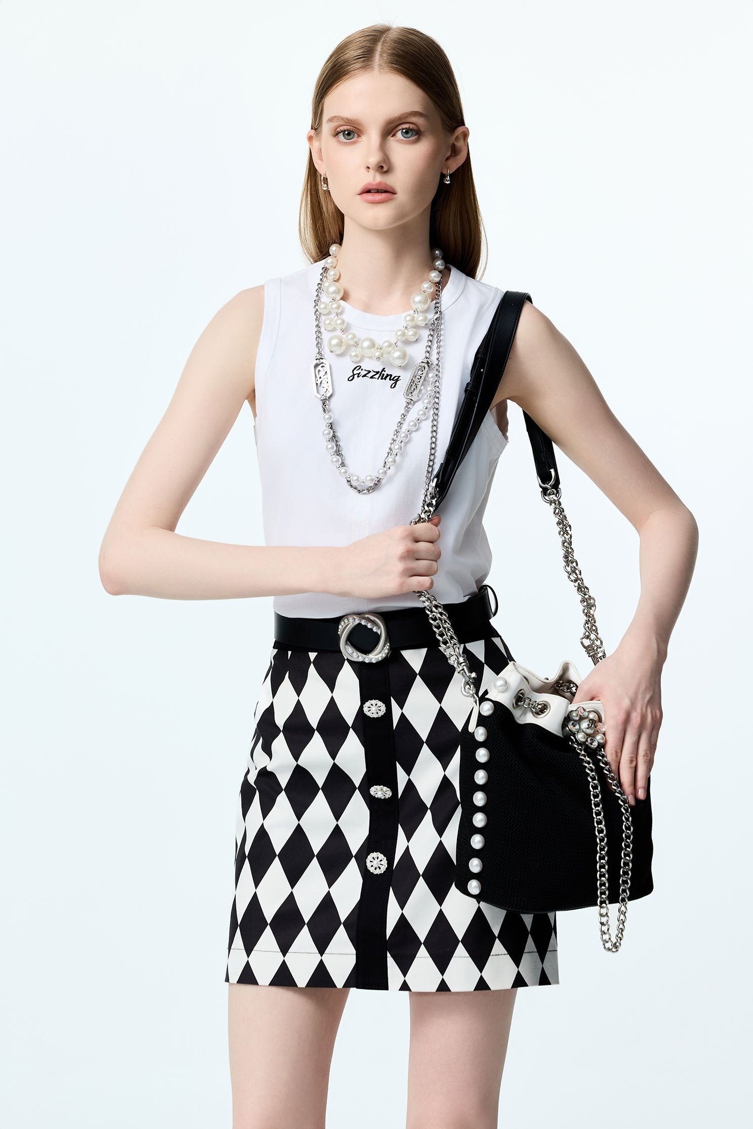 Front Slit Embroidered Slogan Tank TopFront Slit Embroidered Slogan Tank Top,sleeveless tops,Embroidered,White tops,Season (AW) Look,sleeveless tops