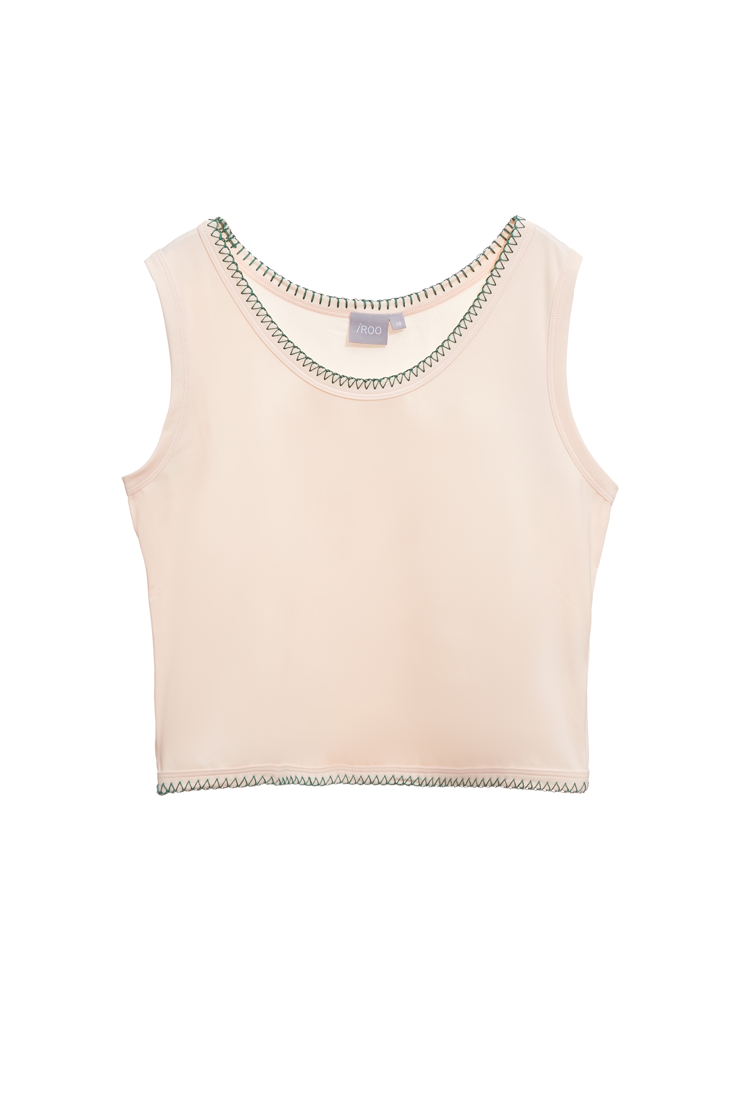 Contrast Embroidery Trim VestContrast Embroidery Trim Vest,sleeveless tops,Embroidered,Season (SS) Look,sleeveless tops,Black tops