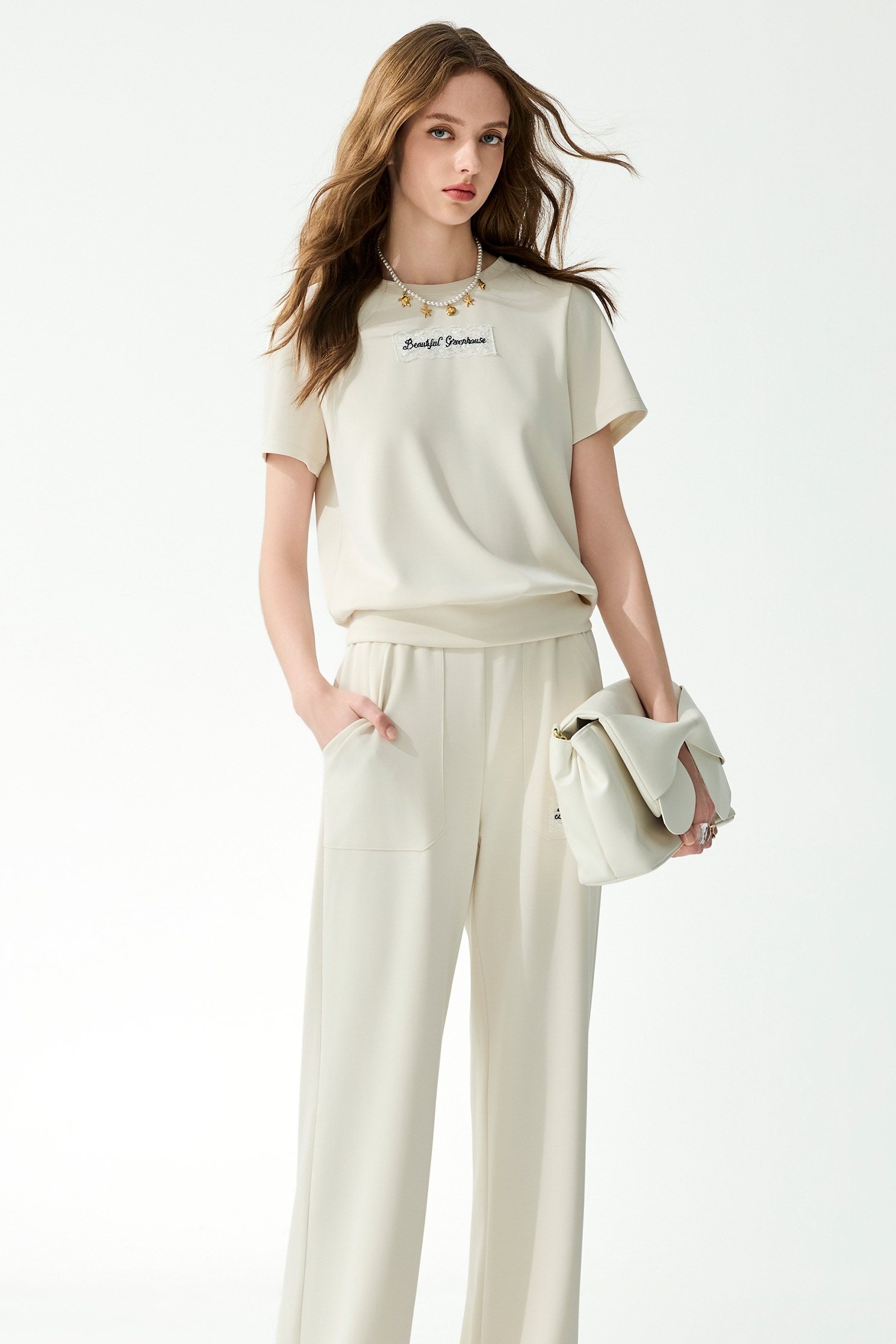 Embroidery Slogan Lace Patch Short Sleeve TopEmbroidery Slogan Lace Patch Short Sleeve Top,Tops,Embroidered,Season (SS) Look,Lace