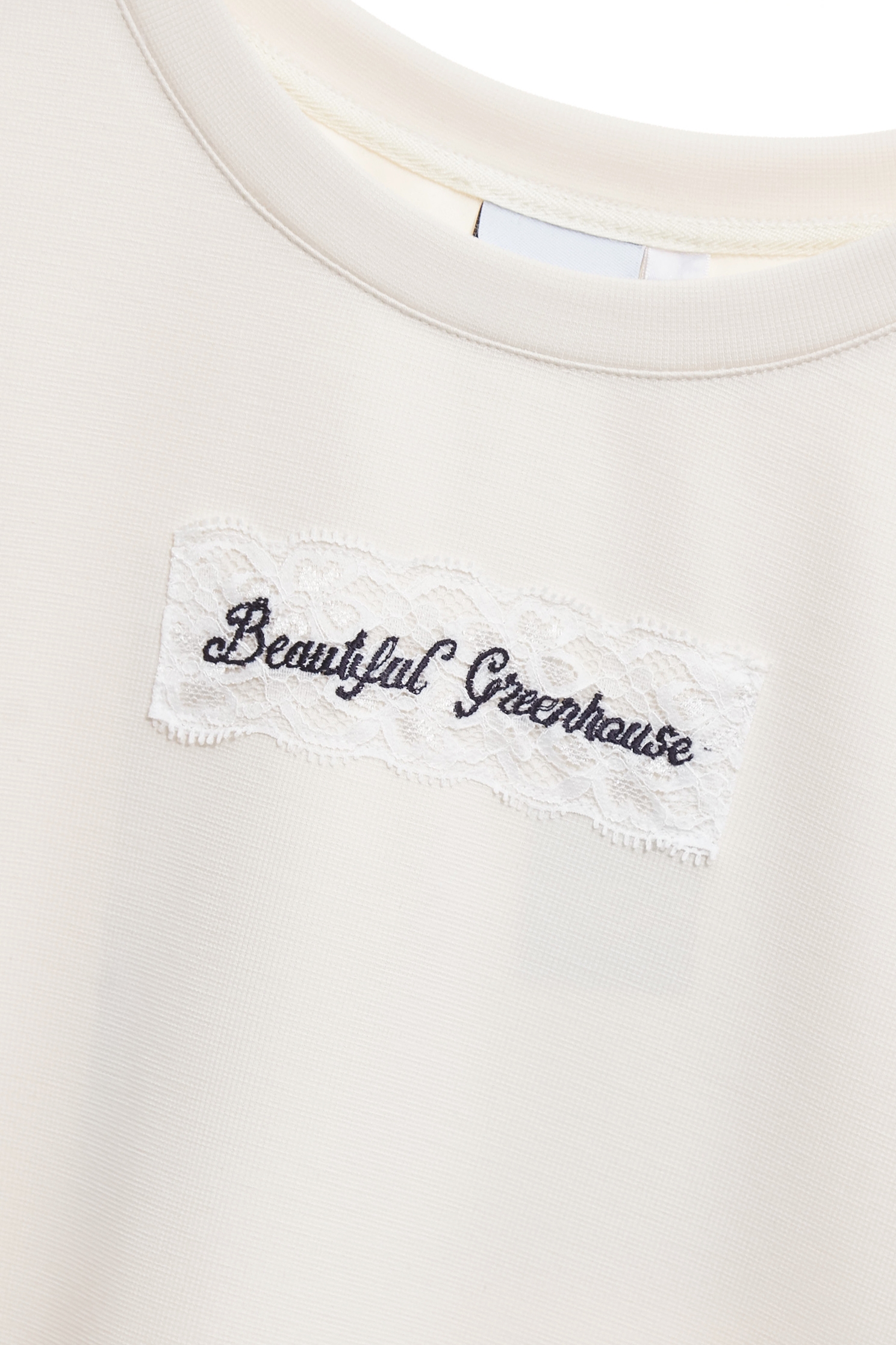 Embroidery Slogan Lace Patch Short Sleeve TopEmbroidery Slogan Lace Patch Short Sleeve Top,Tops,Embroidered,Season (SS) Look,Lace