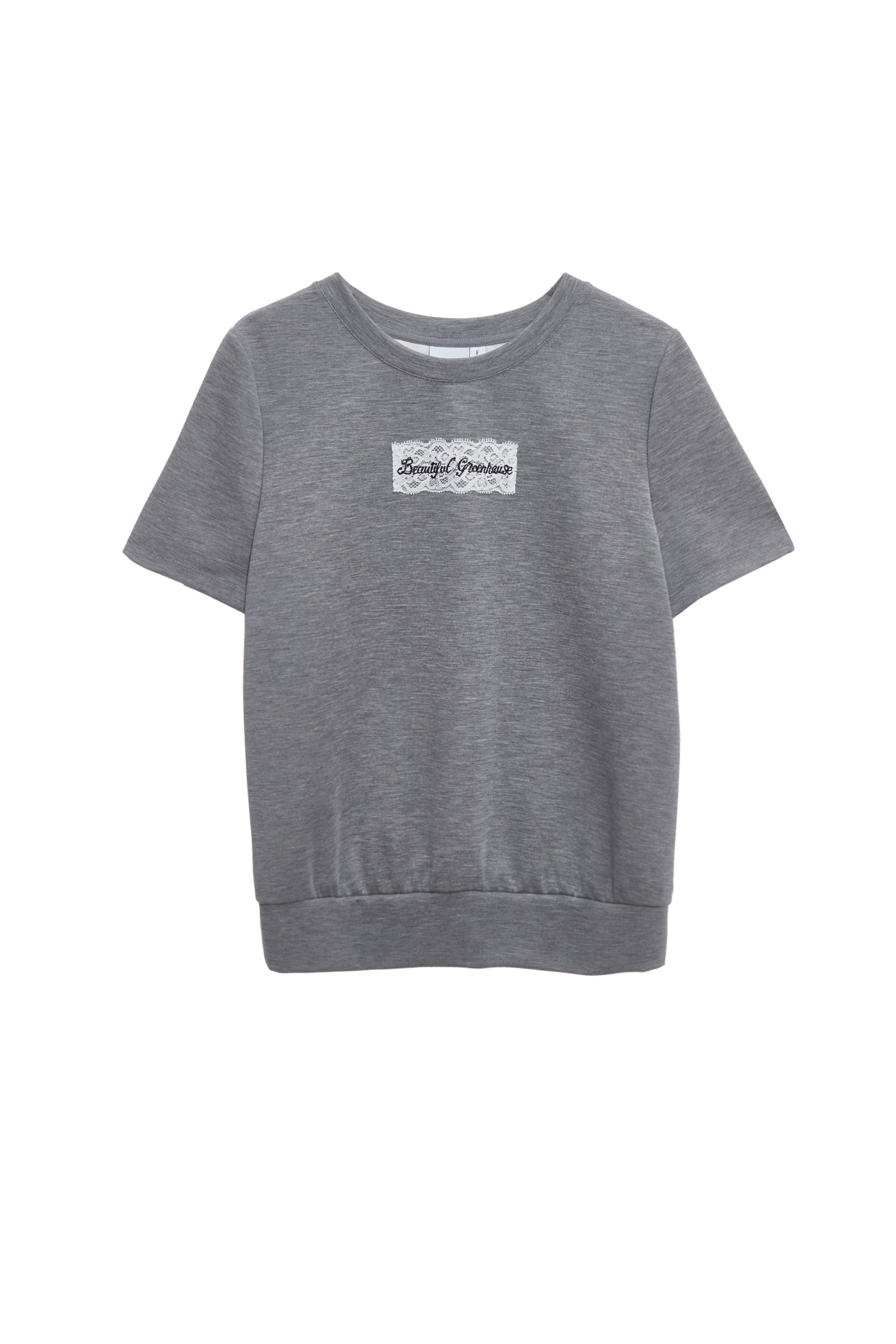 Embroidery Slogan Lace Patch Short Sleeve TopEmbroidery Slogan Lace Patch Short Sleeve Top,Tops,Embroidered,Season (SS) Look,Lace