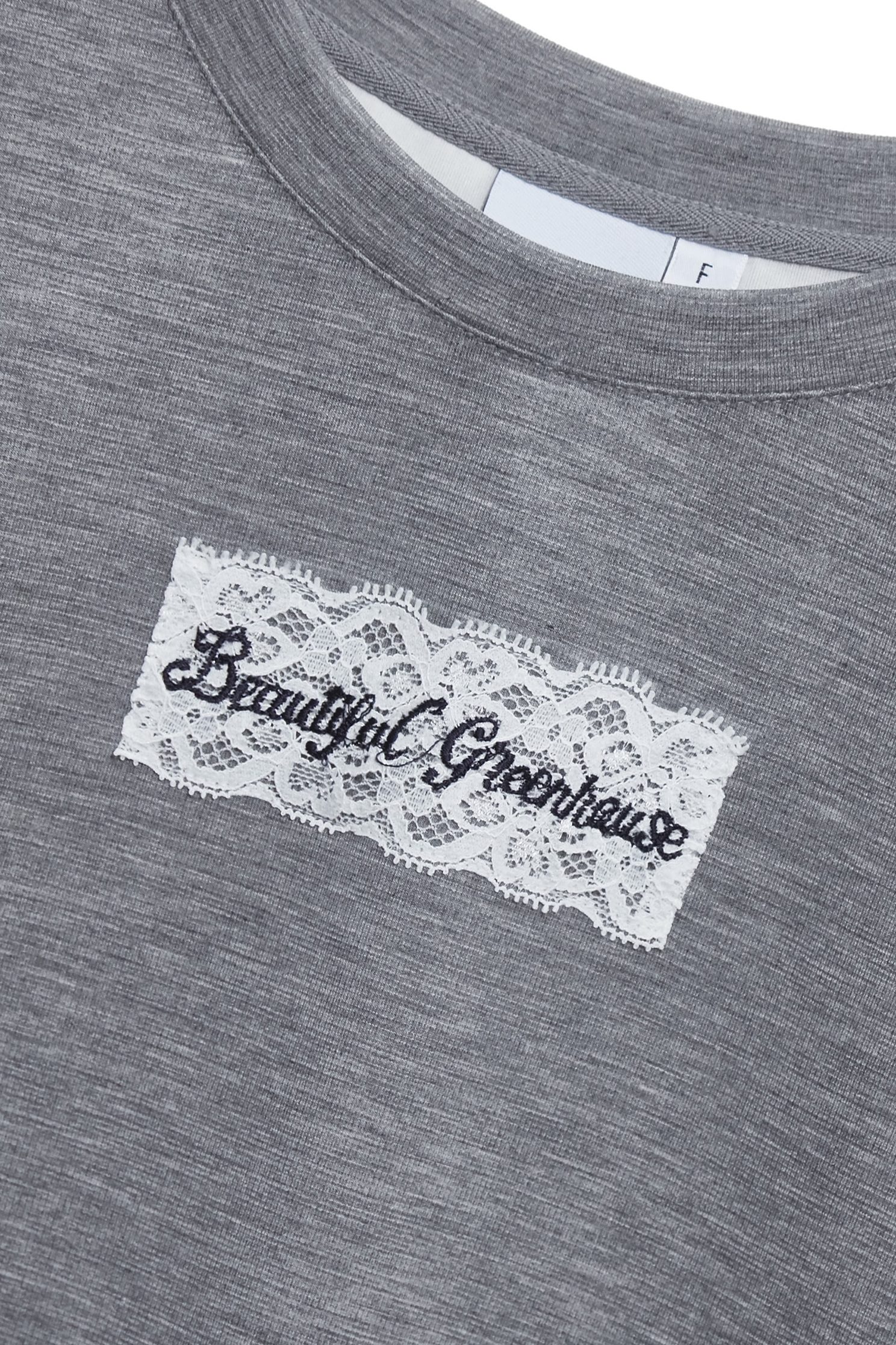 Embroidery Slogan Lace Patch Short Sleeve TopEmbroidery Slogan Lace Patch Short Sleeve Top,Tops,Embroidered,Season (SS) Look,Lace