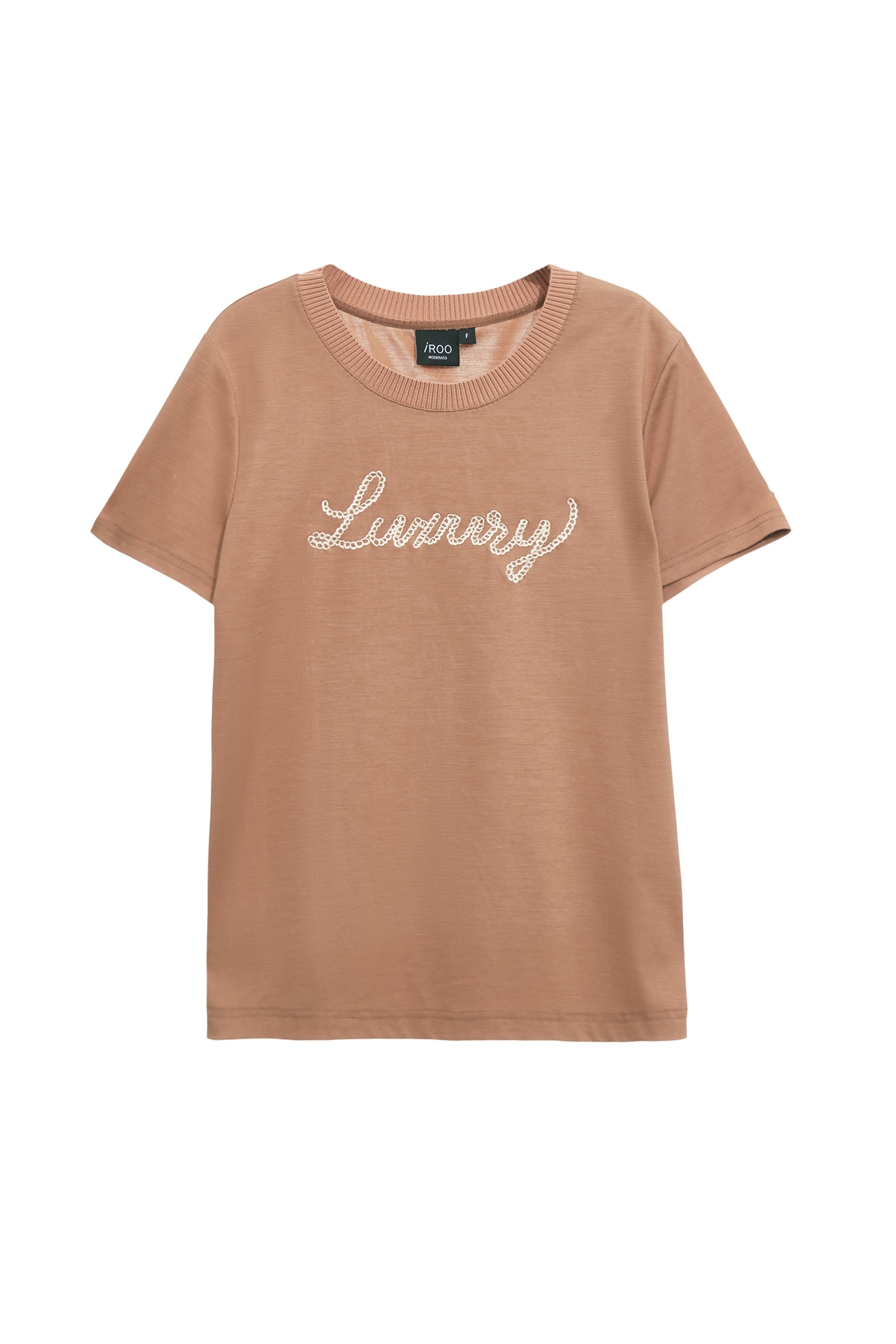 Front Slogan Short Sleeve TeeFront Slogan Short Sleeve Tee,T-shirts,Tops,Embroidered,Season (SS) Look,White tops,Urban Fashion