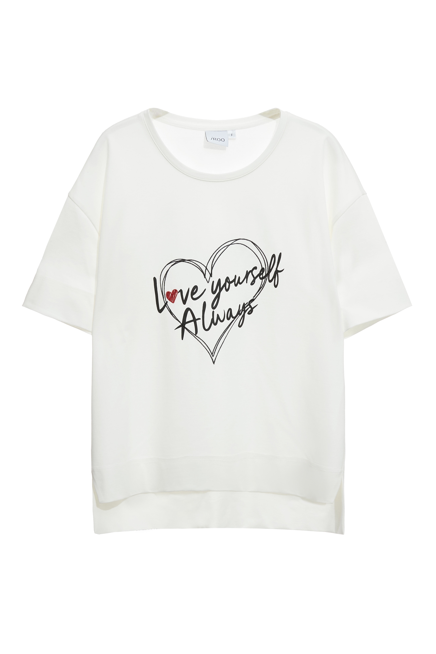 Front Slogan Drop Shoulder TeeFront Slogan Drop Shoulder Tee,Tops,Embroidered,Season (SS) Look,White tops,black tops