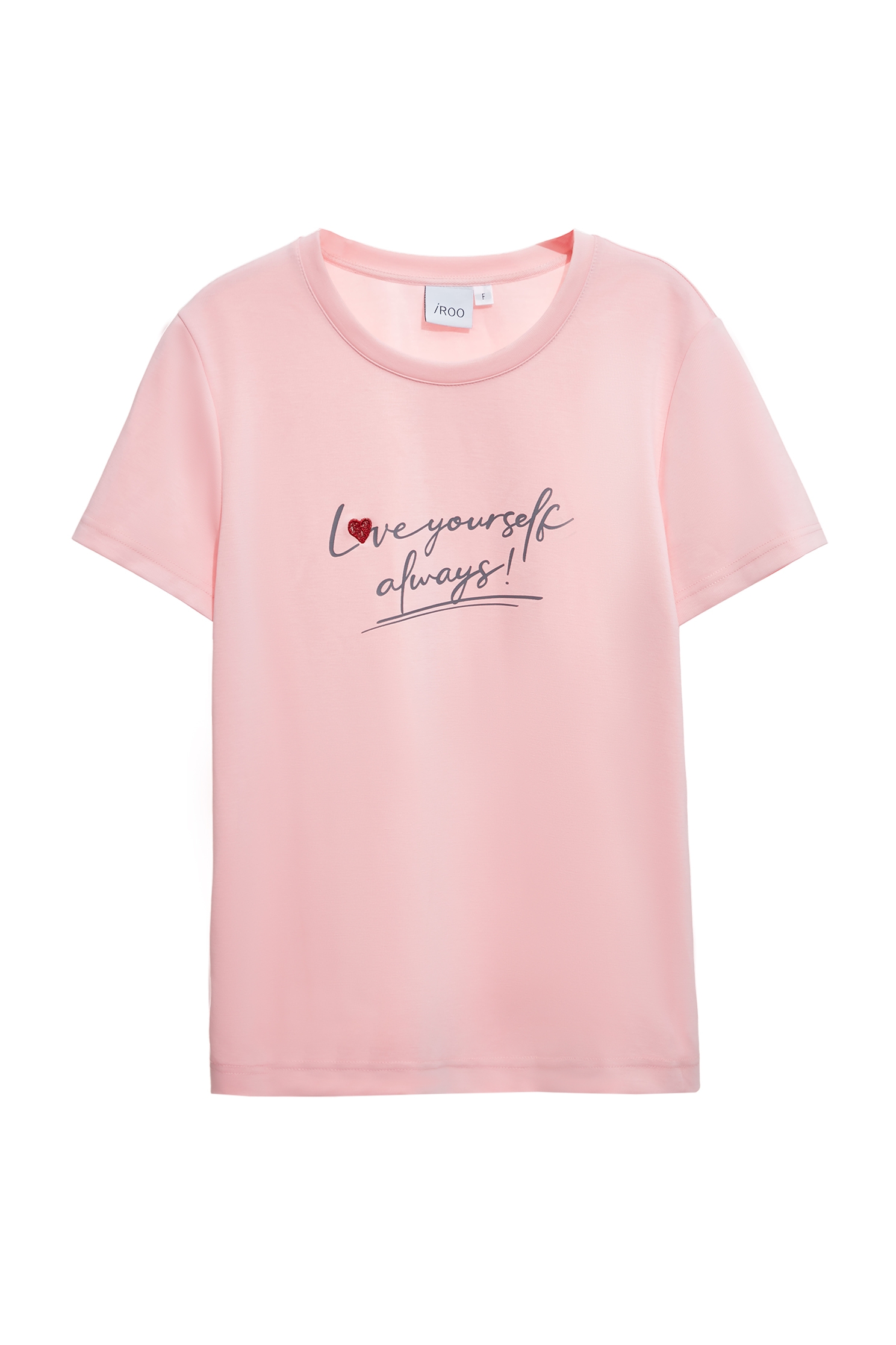 Front Slogan Basic TeeFront Slogan Basic Tee,T-shirts,Tops,Embroidered,Season (SS) Look,White tops