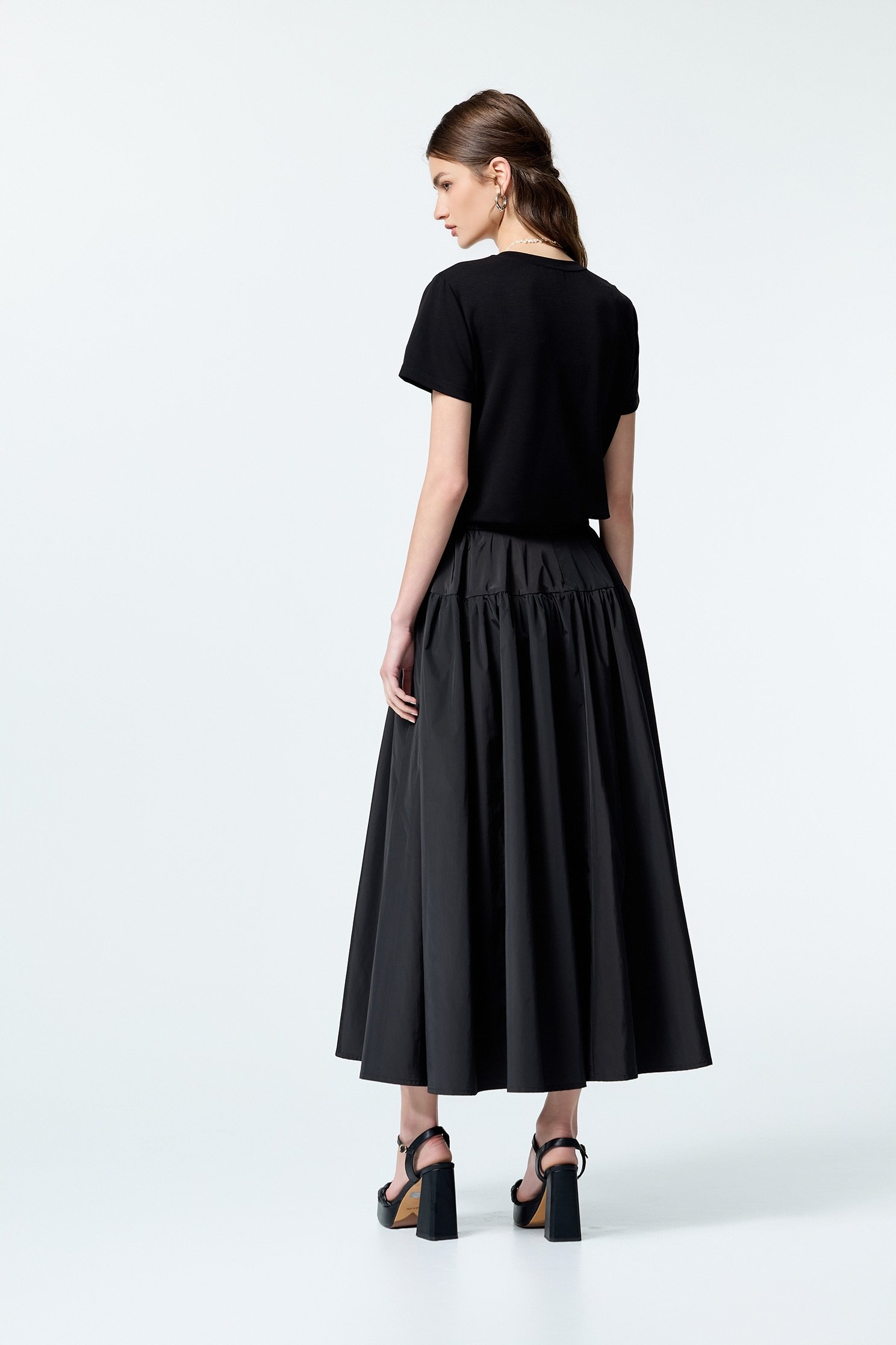 Front Slogan Basic TeeFront Slogan Basic Tee,T-shirts,Tops,Embroidered,Season (SS) Look,White tops