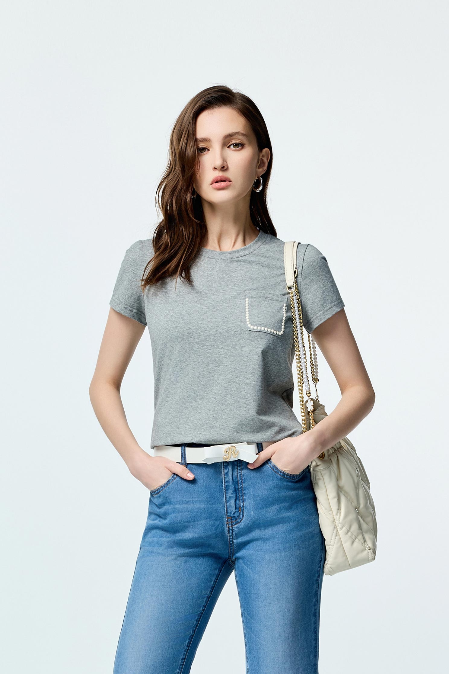 Pearl Applique Short Sleeve TeePearl Applique Short Sleeve Tee