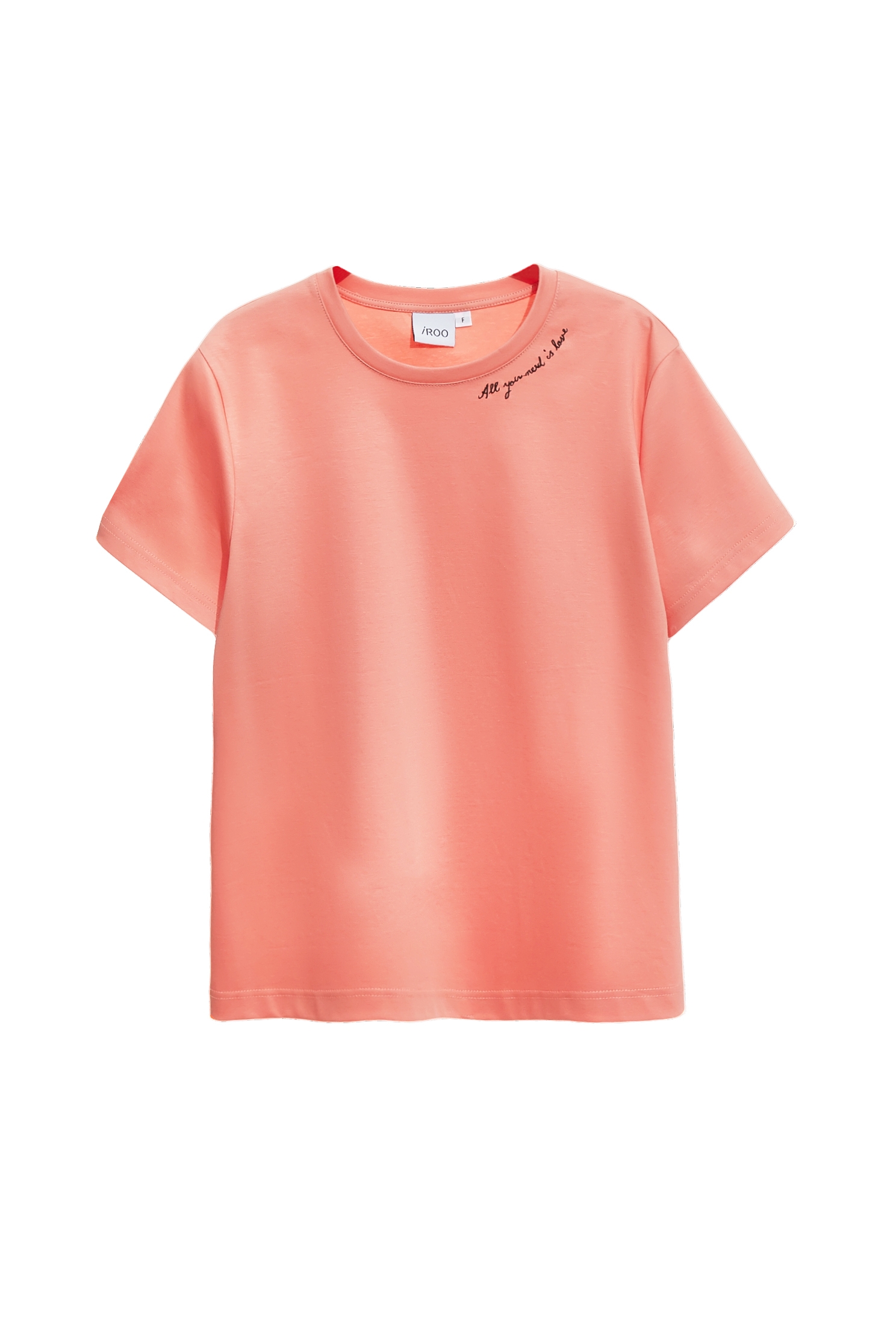 Embroidered Slogan Basic TeeEmbroidered Slogan Basic Tee,T-shirts,Tops,Embroidered,Season (SS) Look,White tops,Embroidered