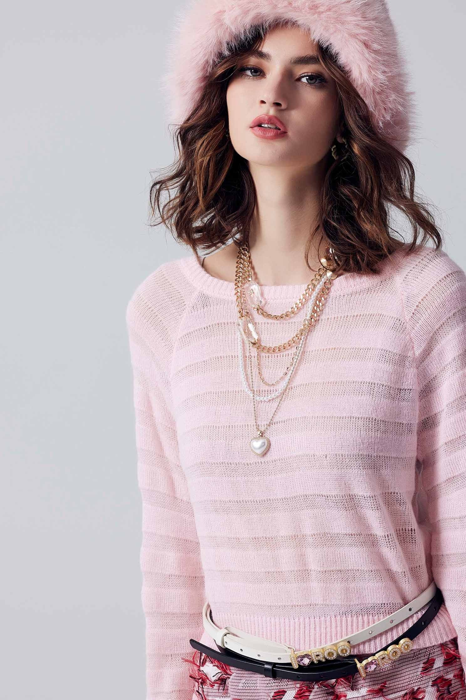 Long Sleeve Pink Knit TopLong Sleeve Pink Knit Top,Tops,Season (AW) Look,Knitted,Knitted tops,Knitted tops