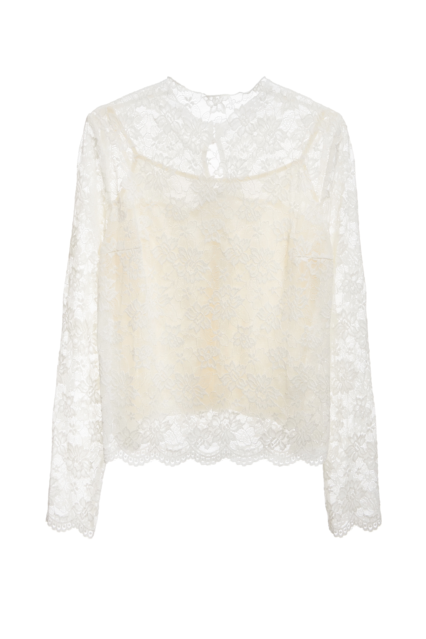 Off White Lace TopOff White Lace Top,Tops,Season (AW) Look,Valentine,sleeveless tops,blossoms,Lace,Lace tops,Lace tops,Turtleneck tops