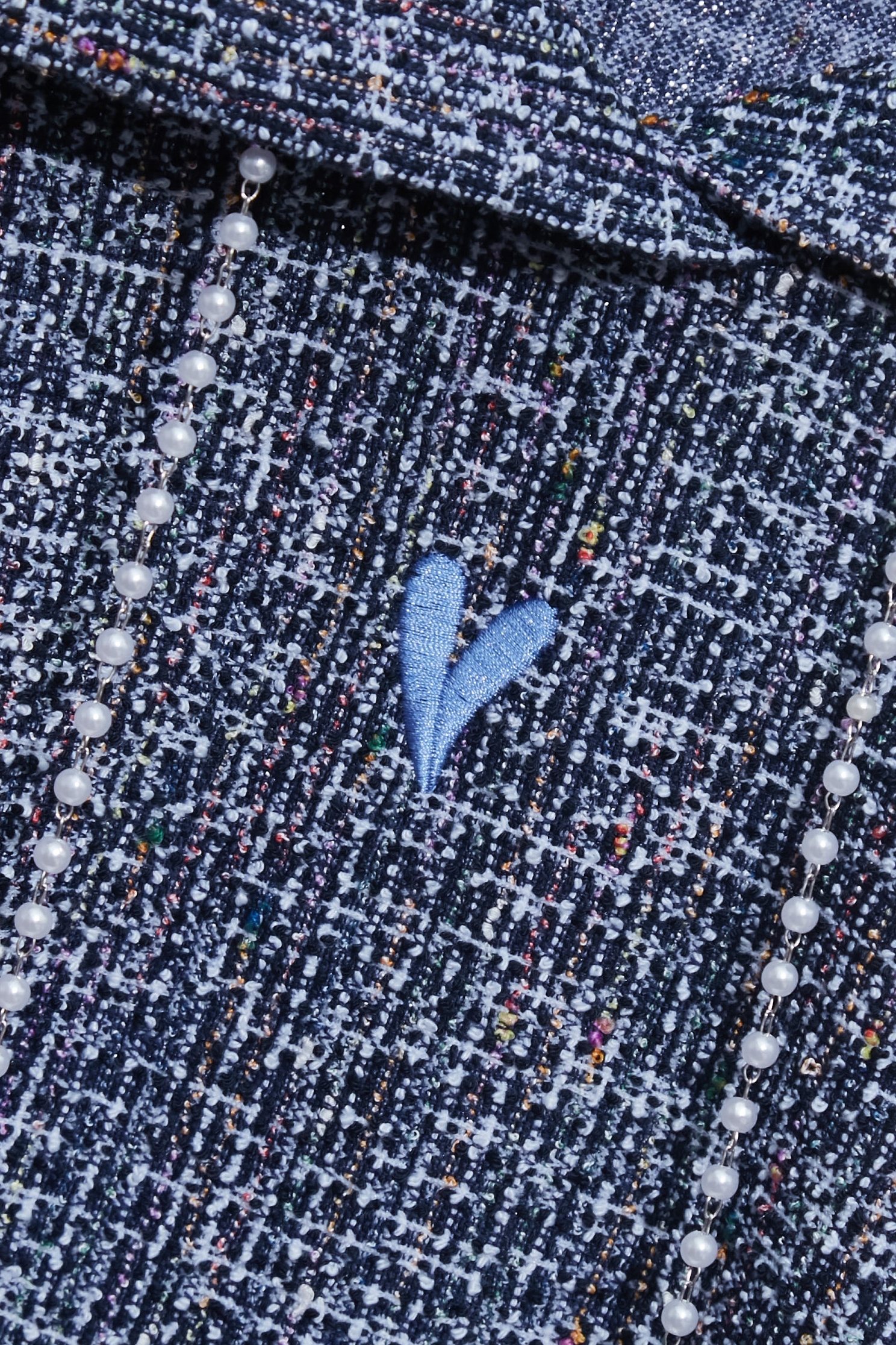 Hoodie Tweed TopHoodie Tweed Top,Tops,Embroidered,co-ord sets,pearl,Season (AW) Look