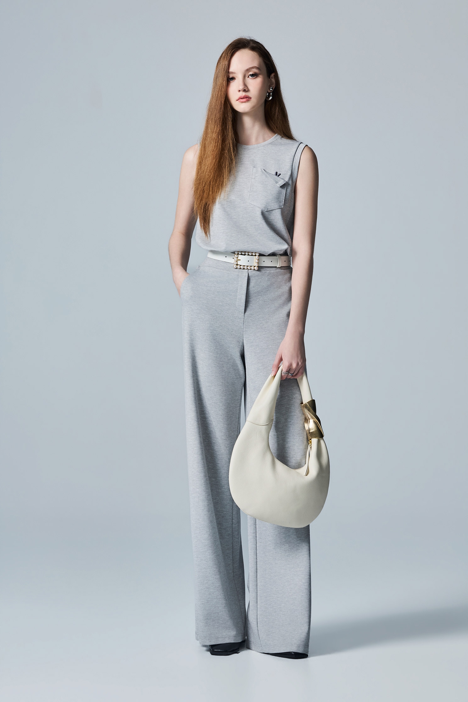 Stylish Pocket Minimalist VestStylish Pocket Minimalist Vest,sleeveless tops,Tops,White tops,Season (AW) Look,sleeveless tops