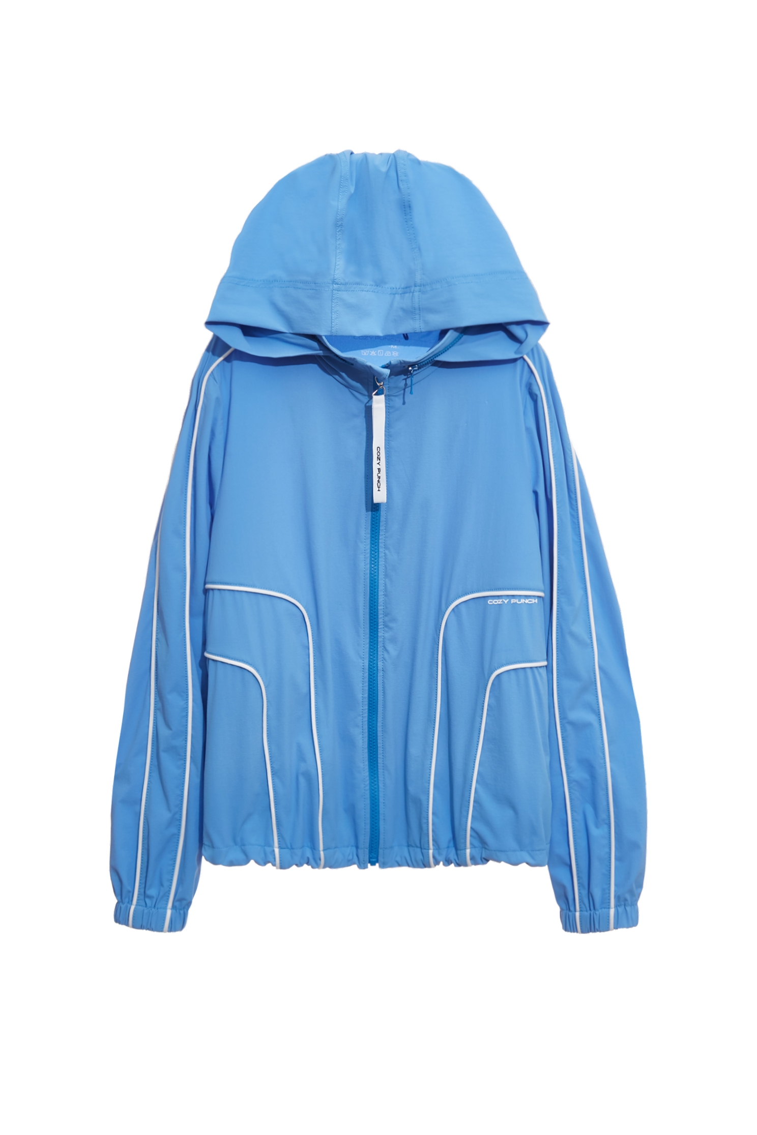 Contrast Trim Detail Sun Protection Collagen JacketSunset Coral Color Collagen Jacket,Cool Tech Activewear,CoolTechActivewear,COZY PUNCH,Jackets,Outerwear,Season (SS) Look,Hoodie jackets