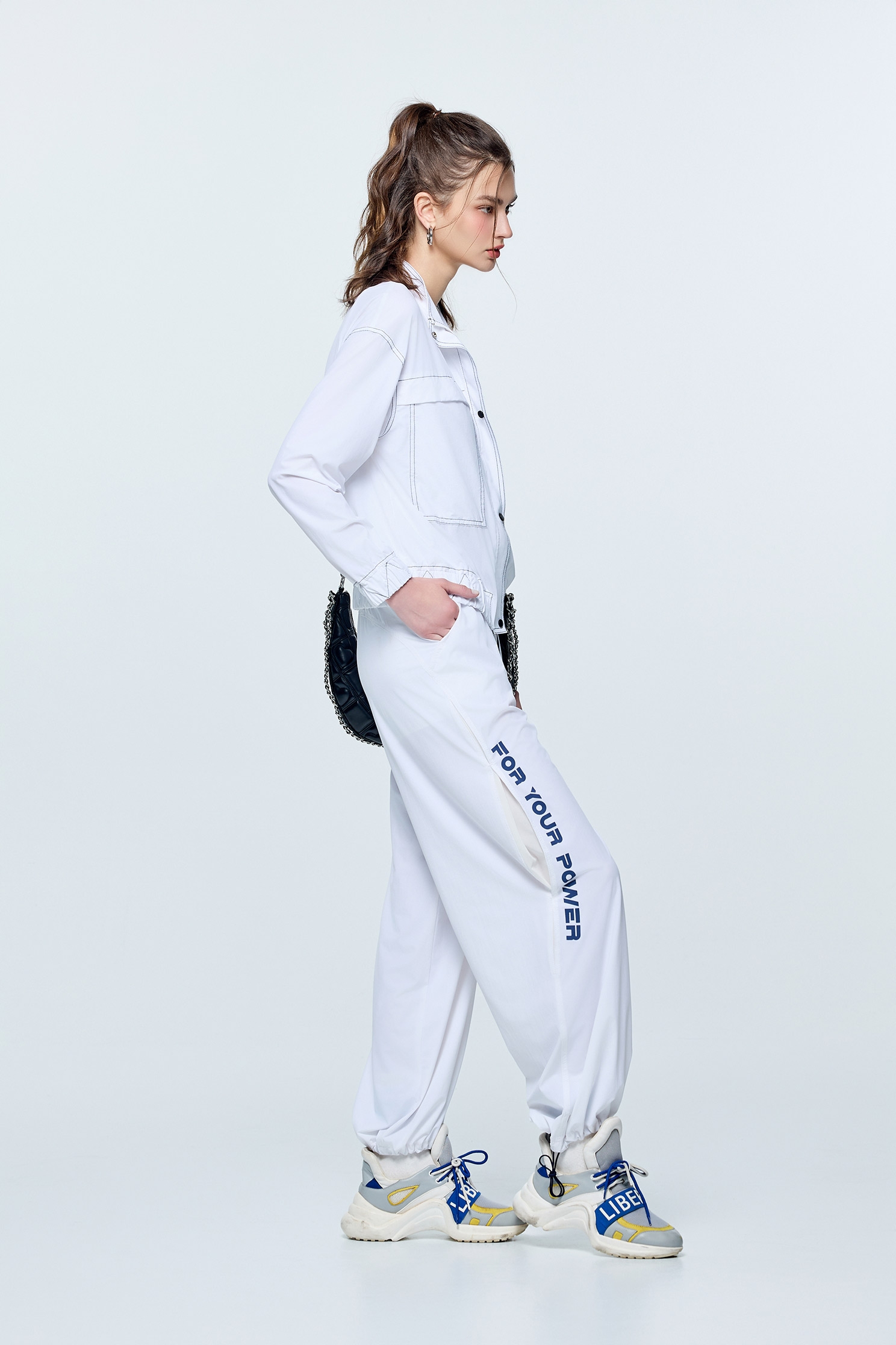 Contrast Stitch Sun Protection Collagen JacketOptical White Collagen Jacket,Cool Tech Activewear,CoolTechActivewear,COZY PUNCH,Jackets,Outerwear,Season (SS) Look,White outerwear