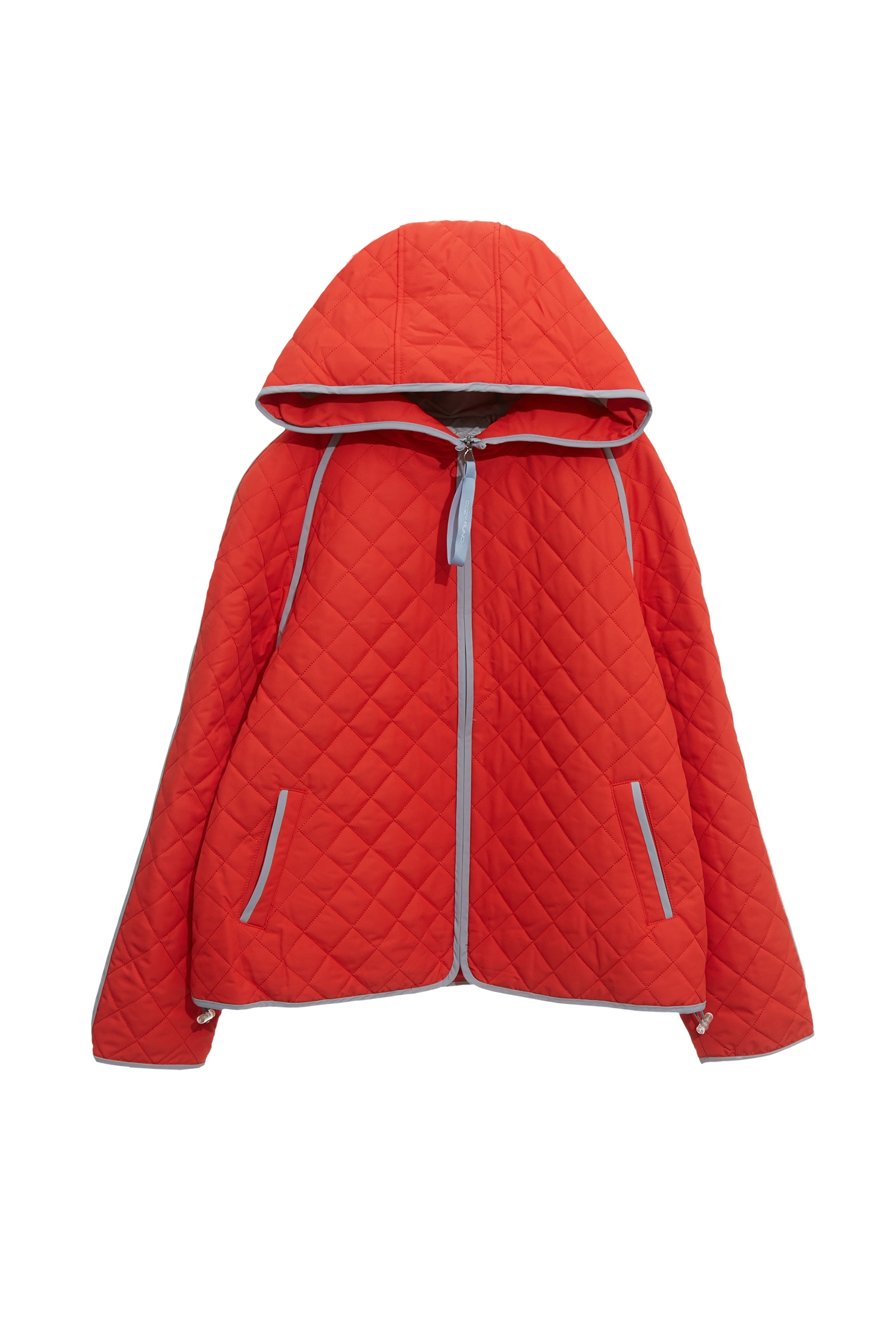 Flame Color Quilted Warm JacketFlame Color Quilted Warm Jacket,COZY PUNCH,Outerwear,Season (AW) Look,Hoodie jackets,Long sleeve outerwear