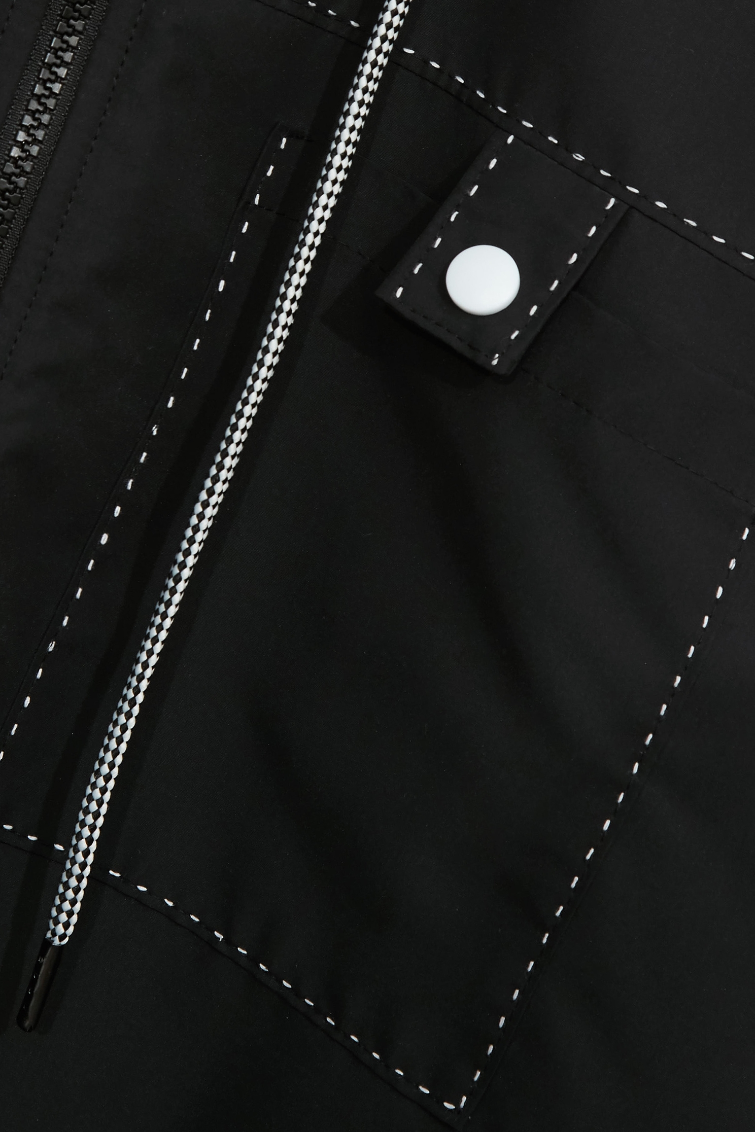 Embroidered Thread Warm JacketEmbroidered Thread Warm Jacket,COZY PUNCH,Jackets,Embroidered,Outerwear,Season (AW) Look,Black outerwear