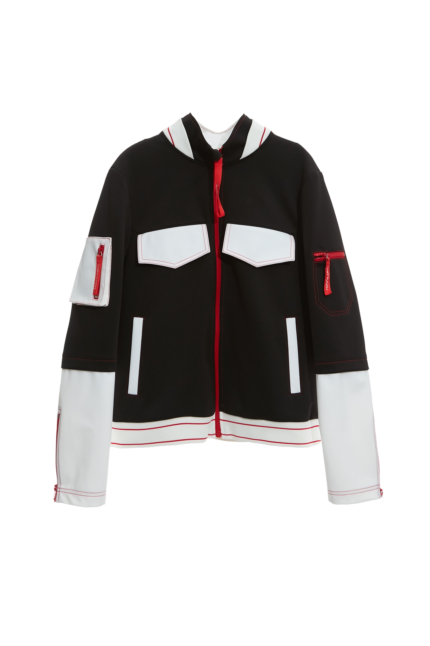 Color-Blocked Biker Style JacketCool racing-style jacket,COZY PUNCH,Jackets,Outerwear,Season (AW) Look,Long sleeve outerwear