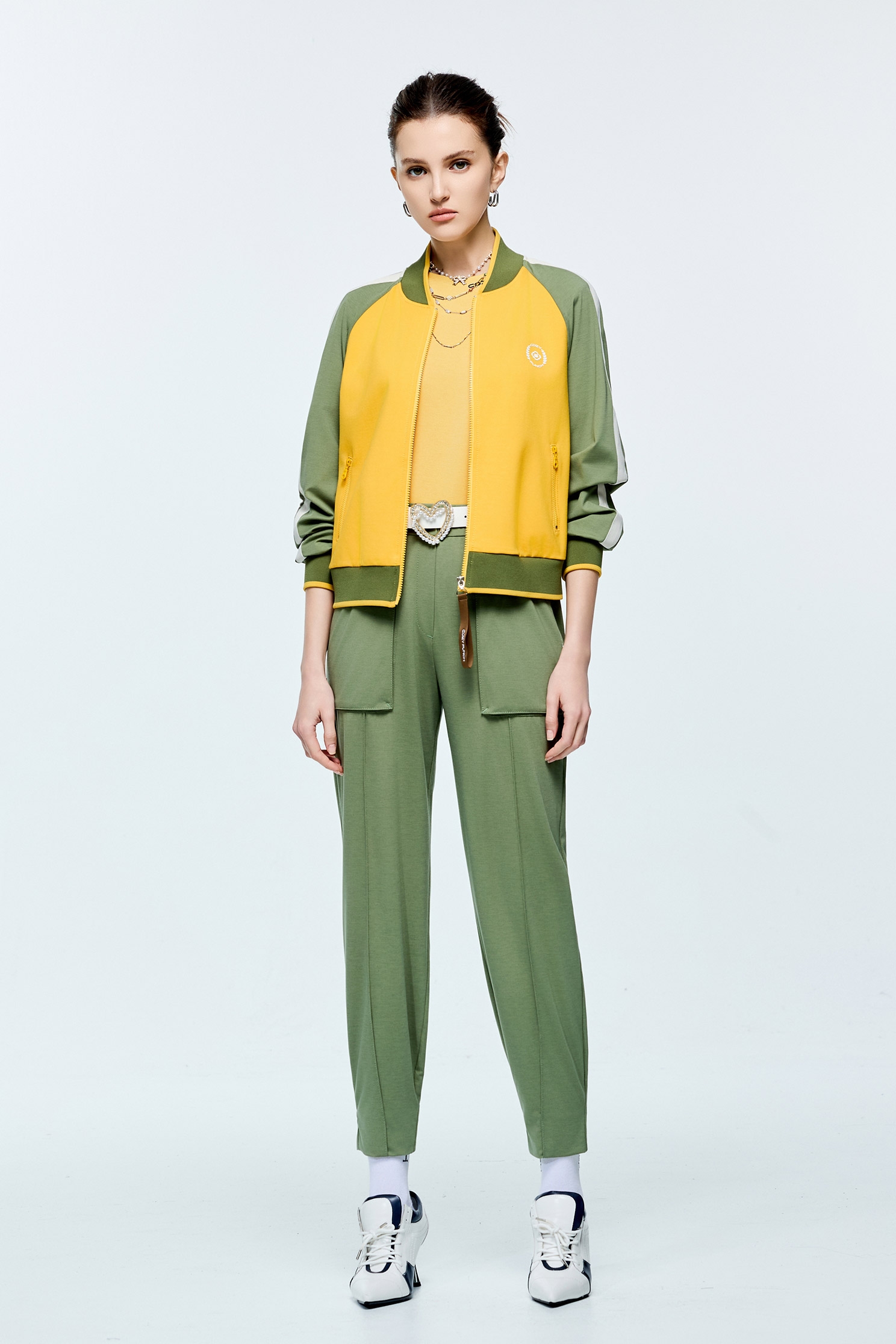 Colour Block Varsity JacketColour Block Varsity Jacket,COZY PUNCH,Jackets,Outerwear,Season (AW) Look