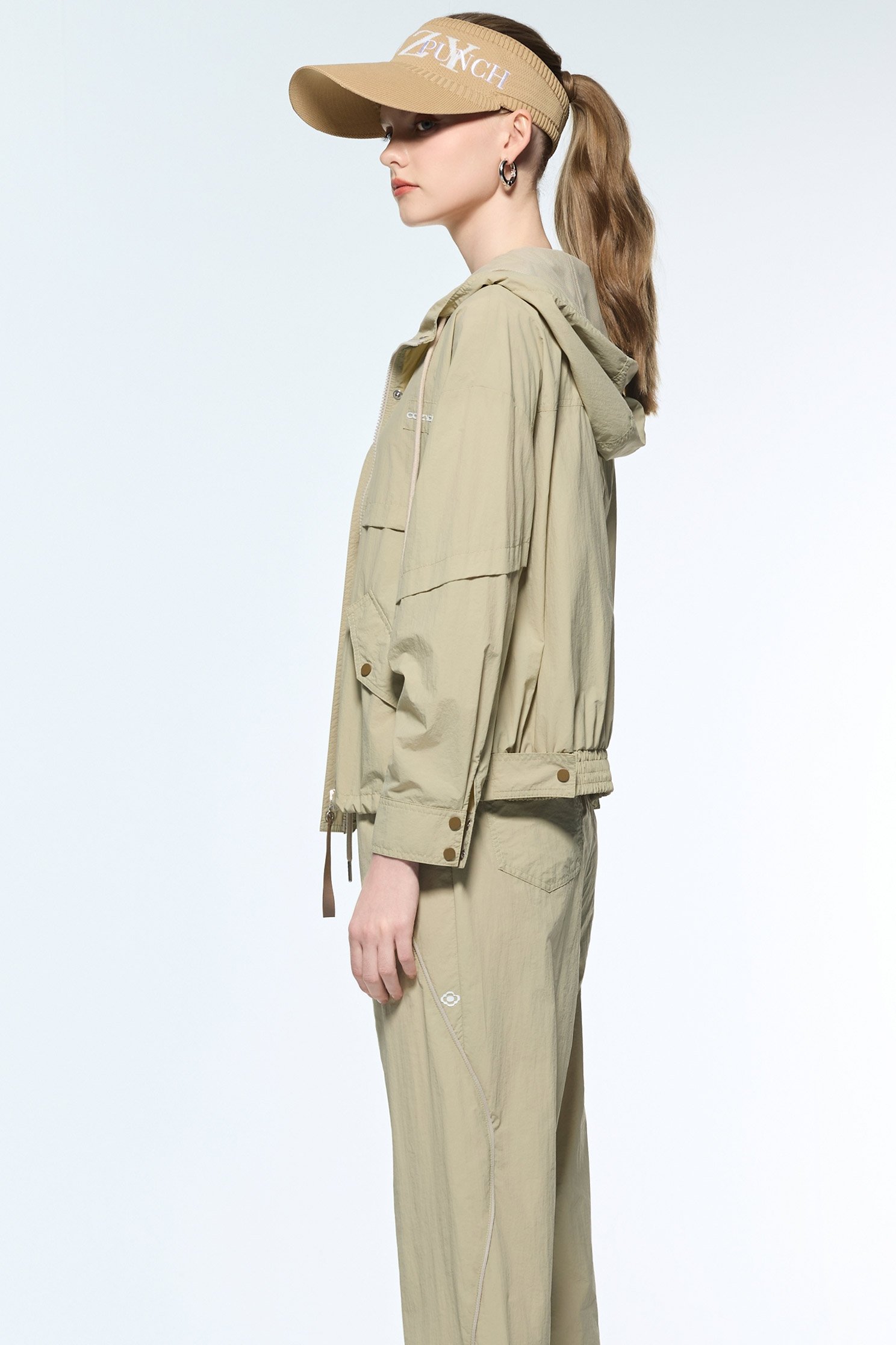 Khaki Sports JacketKhaki Sports Jacket,Outerwear,Season (AW) Look,Hoodie jackets