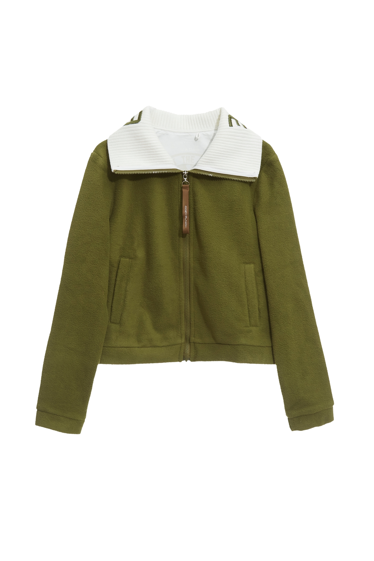 Hetian jade color warm jacketHetian jade color warm jacket,COZY PUNCH,Jackets,Embroidered,Outerwear,Season (AW) Look,Knitted,Long sleeve outerwear