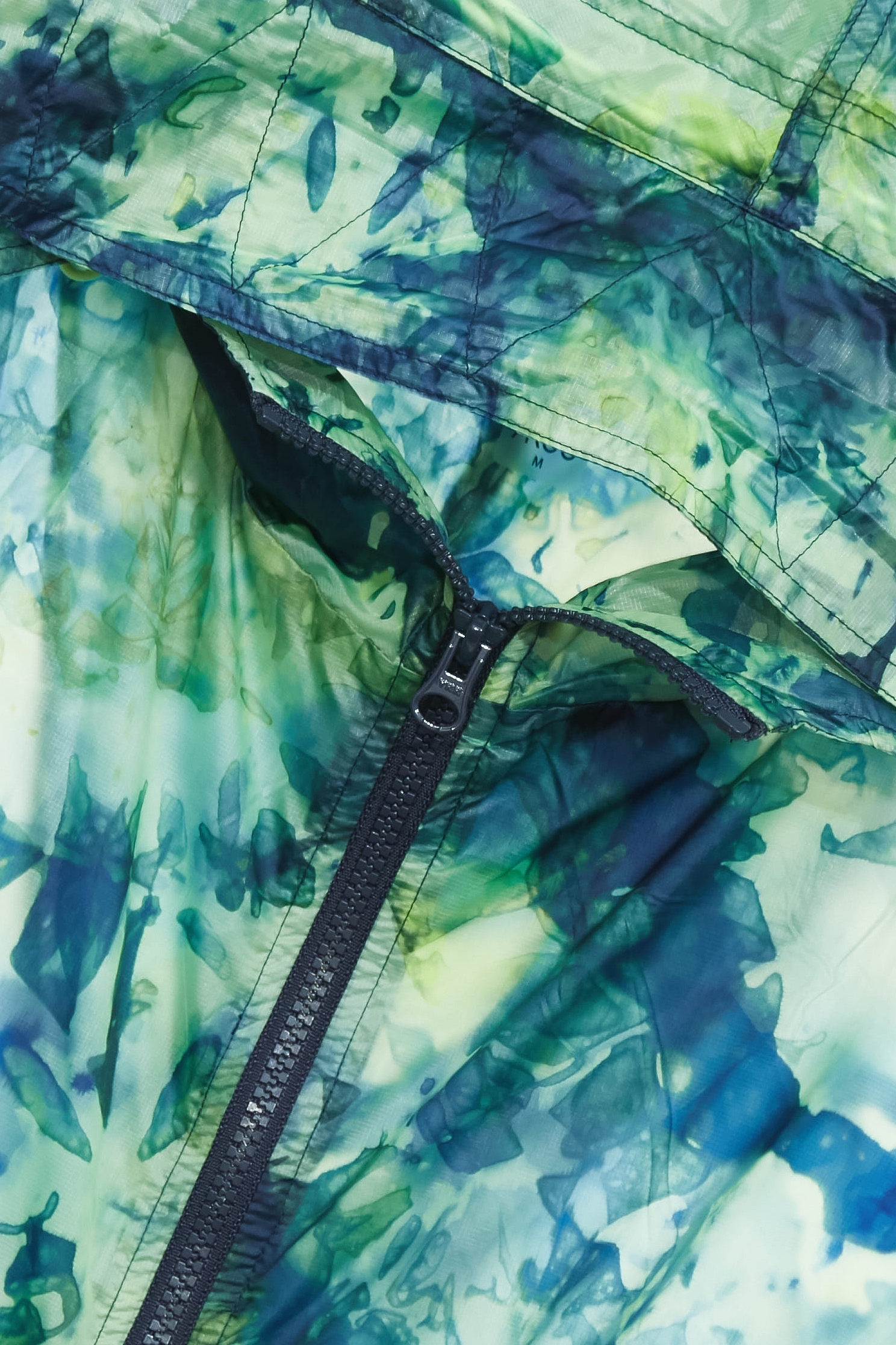 Fresh Leaf Green Tie-Dye Printed JacketFresh Leaf Green Tie-Dye Printed Jacket,COZY PUNCH,Jackets,Outerwear,Season (AW) Look,Trench coats