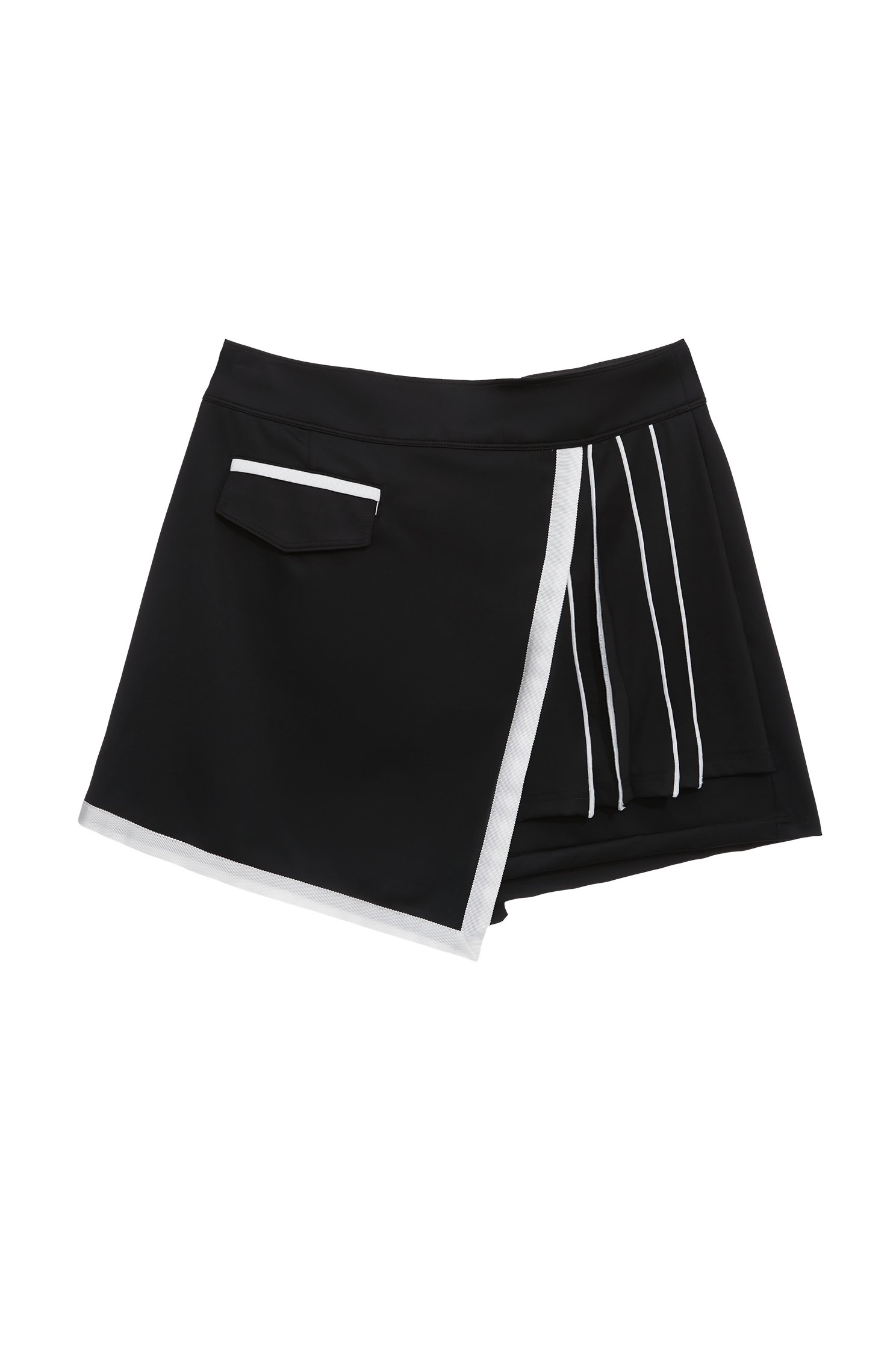 Color-Contrast Pleated Hem SkortColor-Contrast Pleated Hem Skort,COZY PUNCH,Mini skirts,Shorts,Season (AW) Look,Skorts