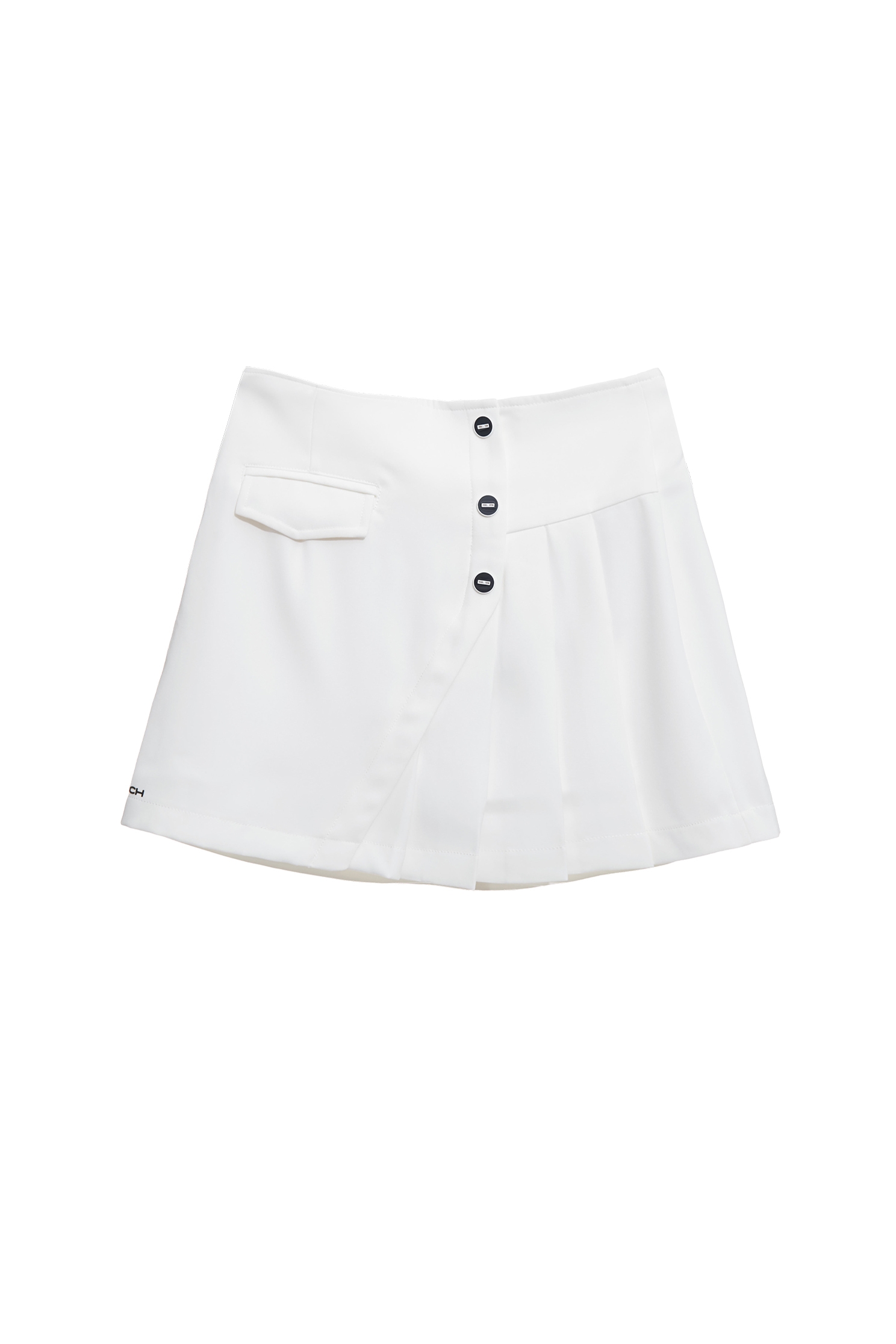 Asymmetric Pleated Detail SkirtAsymmetrical Design Golf Skirt,COZY PUNCH,Casual,Season (SS) Look,Mini skirts,Shorts