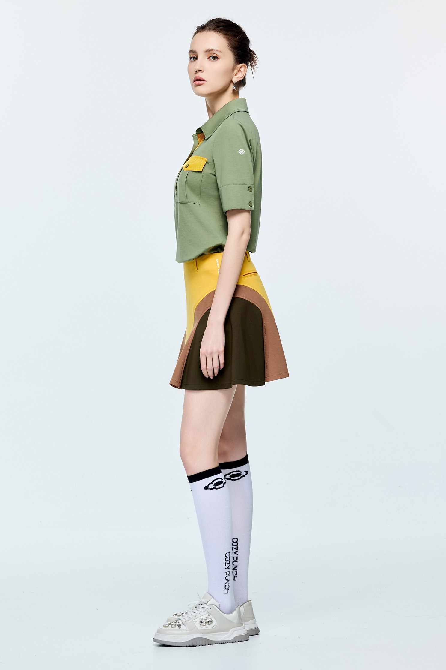 Colour Block Golf SkirtColour Block Golf Skirt,COZY PUNCH,Mini skirts,Shorts,Season (AW) Look