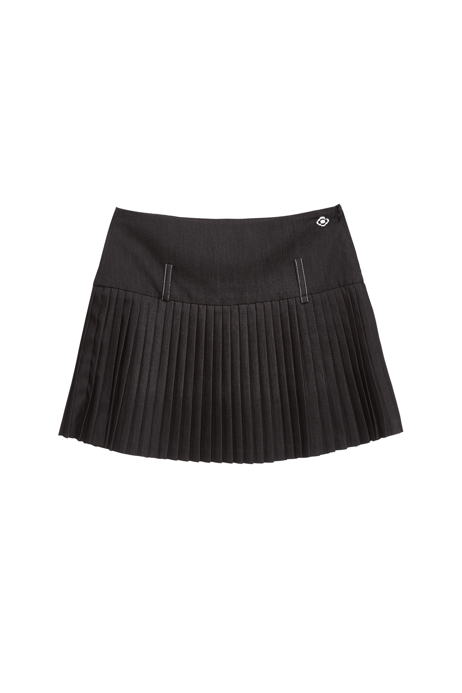 Salt gray golf pleated skirtSalt gray golf pleated skirt,COZY PUNCH,Season (SS) Look,Denim,Denim skirts,Pleated skirts,Black skirts