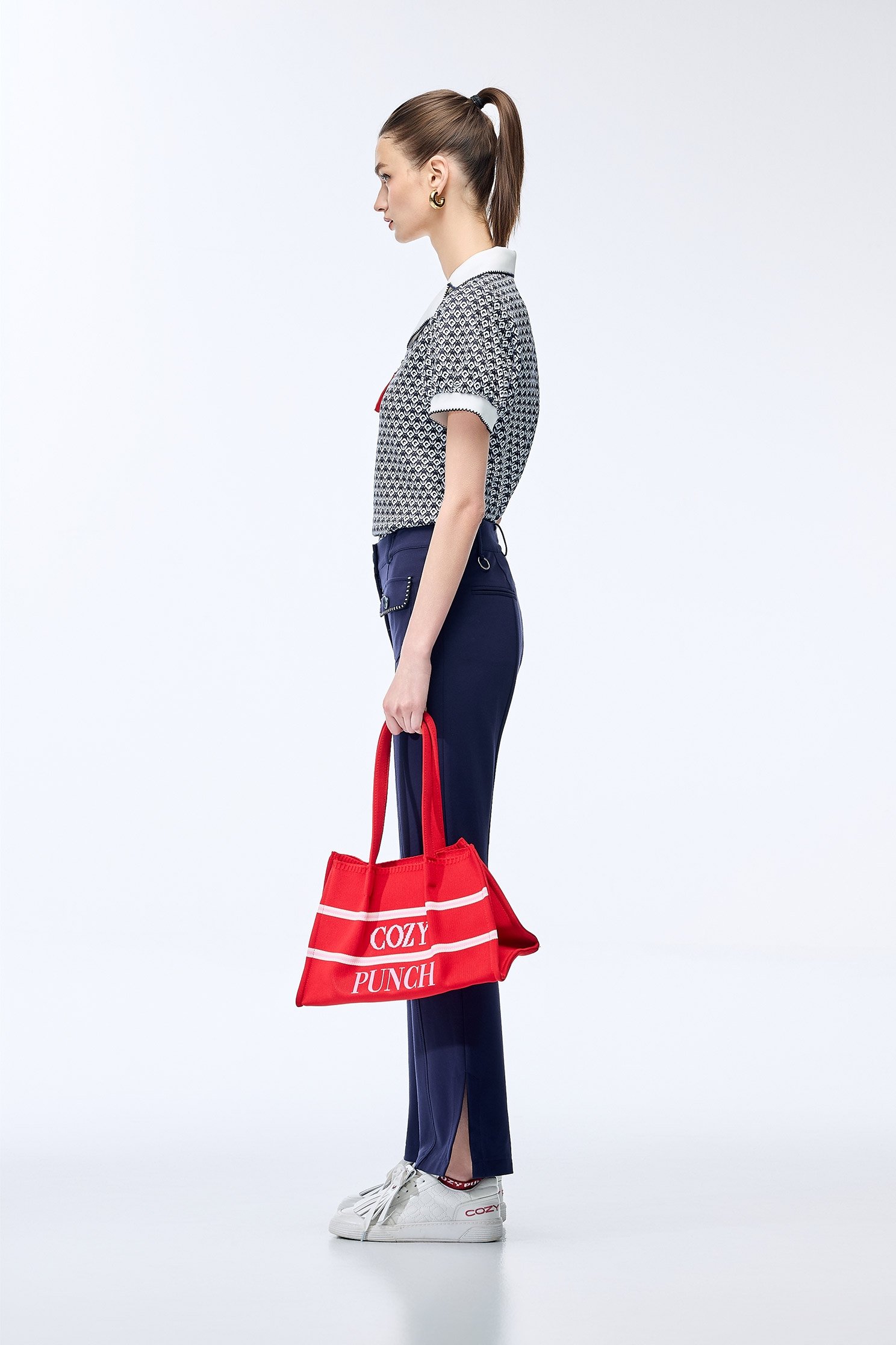 Straight Pants with Trimmed Pocket Edges,COZY PUNCH,Casual,Culottes,Season (SS) Look,Culottes