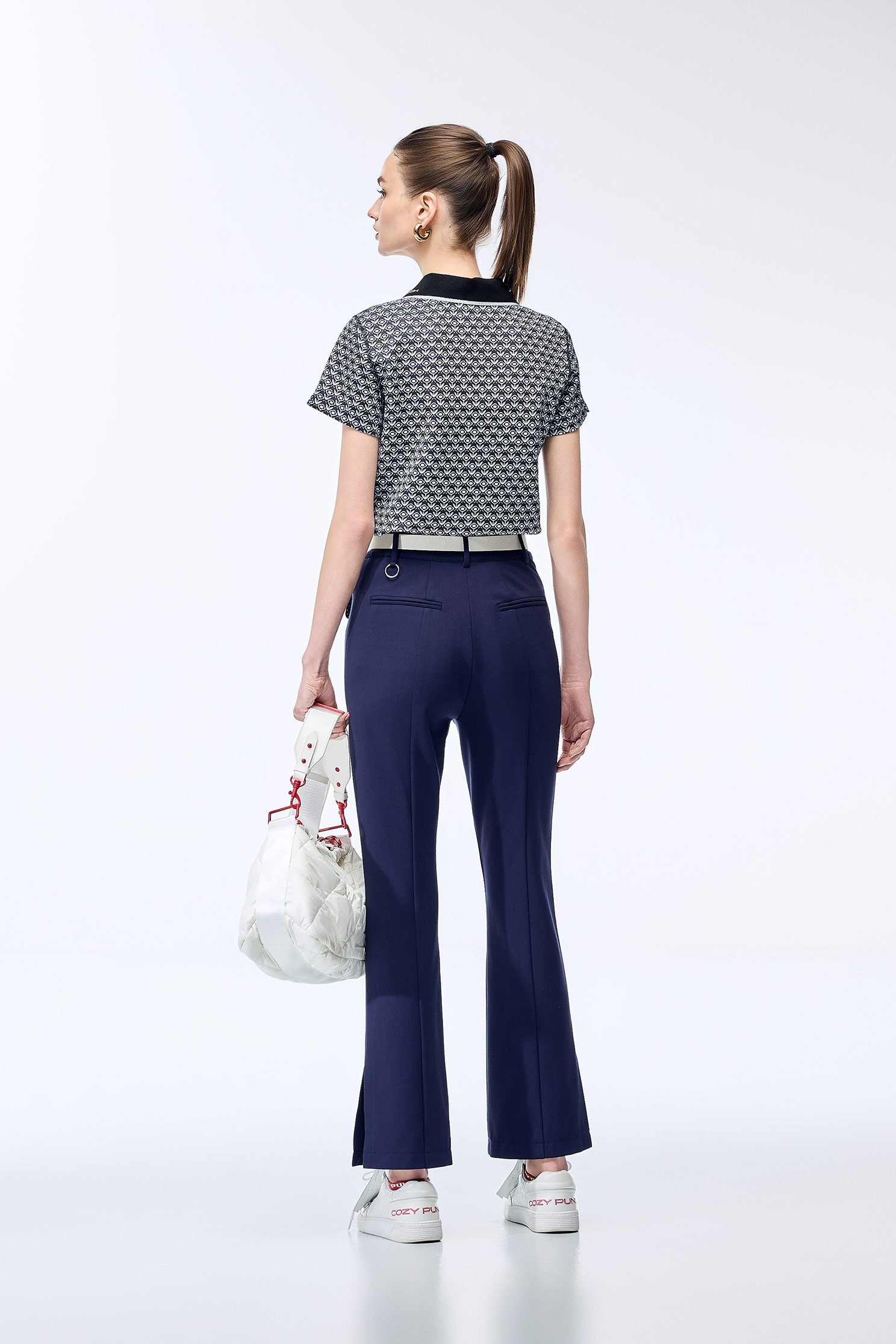Straight Pants with Trimmed Pocket Edges,COZY PUNCH,Casual,Culottes,Season (SS) Look,Culottes