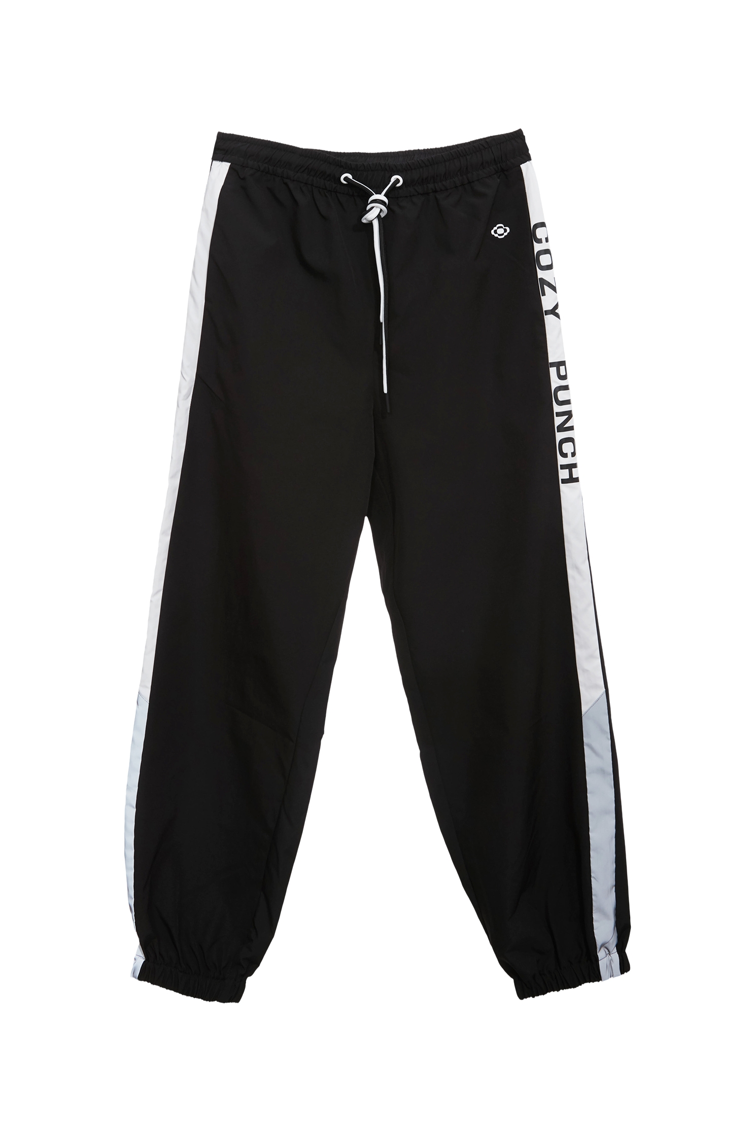 Color-Contrast Striped Casual PantsColor-Contrast Striped Casual Pants,COZY PUNCH,Season (AW) Look,pants,Black pants