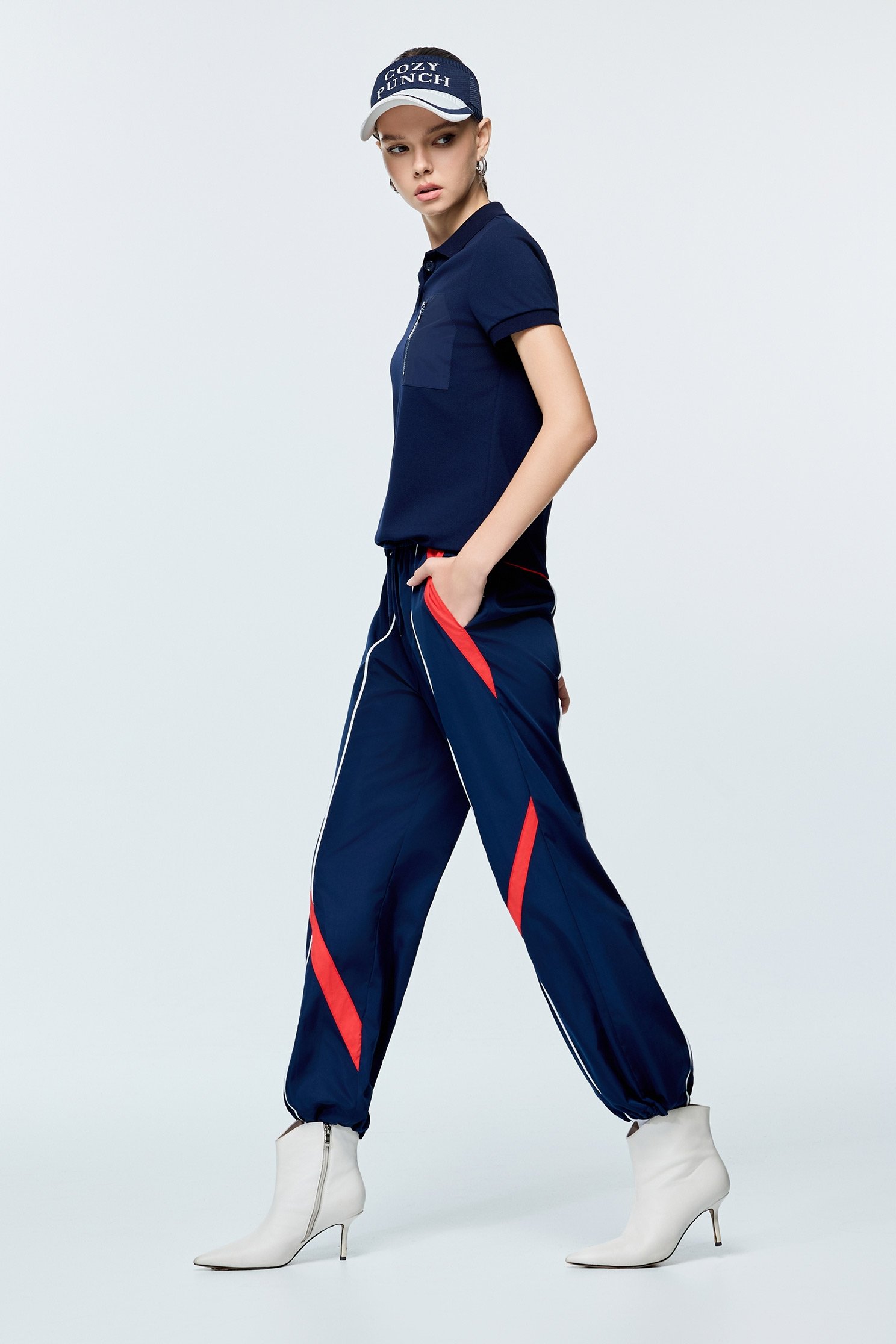 Contrast Red Stripe Casual PantsContrast Red Stripe Casual Pants,Season (AW) Look,Joggers,Pants