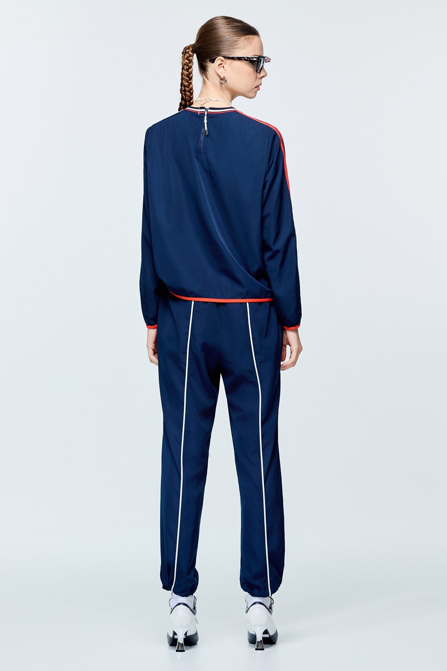 Contrast Red Stripe Casual PantsContrast Red Stripe Casual Pants,Season (AW) Look,Joggers,Pants