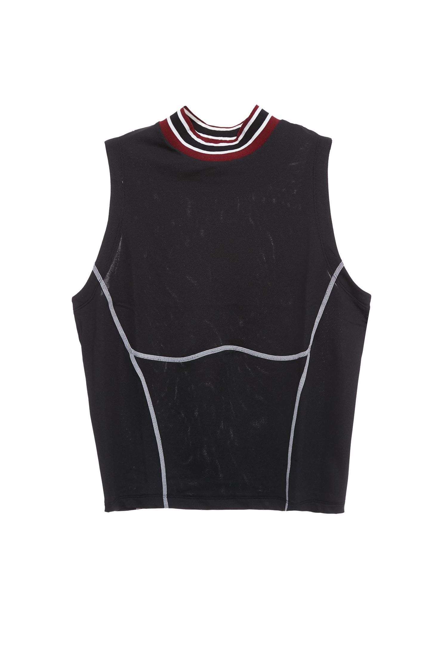 Curve Stitching Sports Style VestCurve Stitching Sports Style Vest,COZY PUNCH,Tops,Season (SS) Look,sleeveless tops,Turtleneck tops
