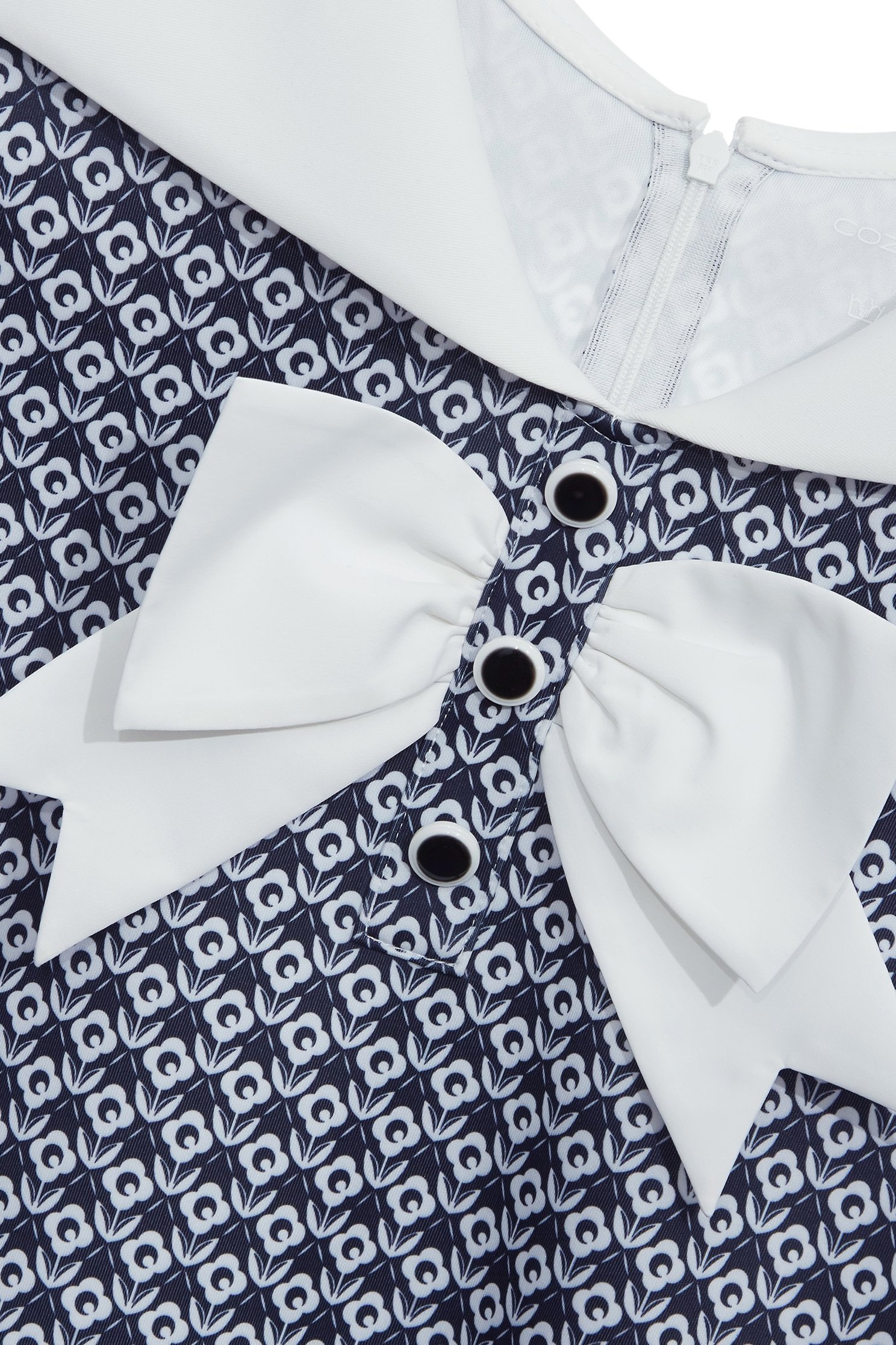 Branded Logo Printed Tank with Bow Detail,COZY PUNCH,sleeveless tops,Casual,Season (SS) Look