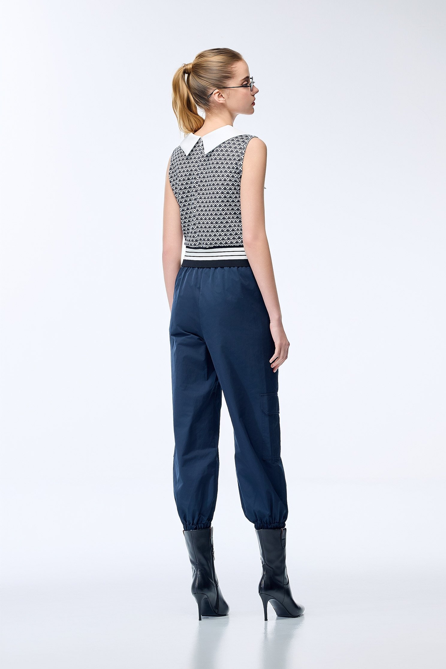 Branded Logo Printed Tank with Bow Detail,COZY PUNCH,sleeveless tops,Casual,Season (SS) Look